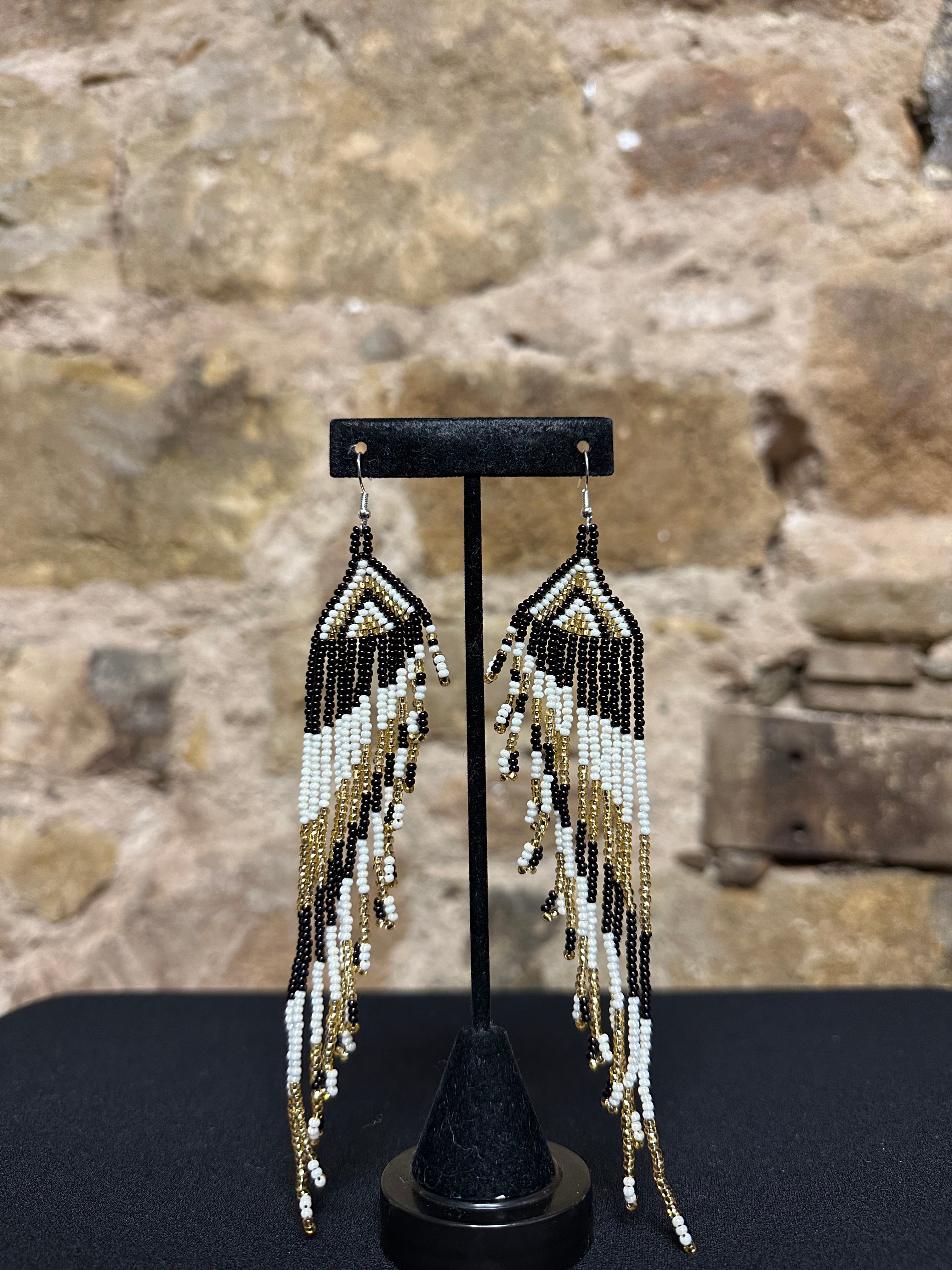 Angel Wing Beaded Earrings Design