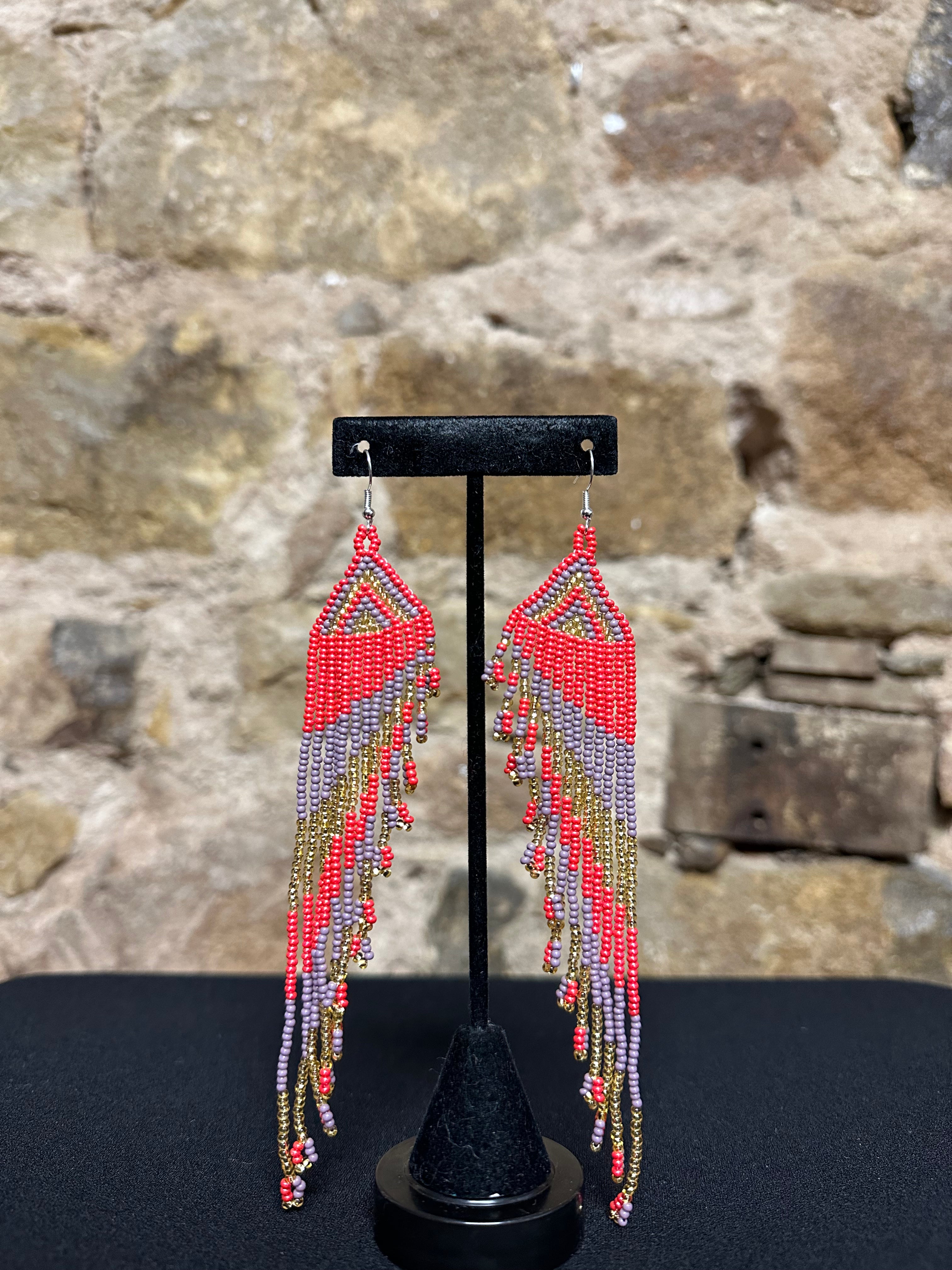 Angel Wing Beaded Earrings Design