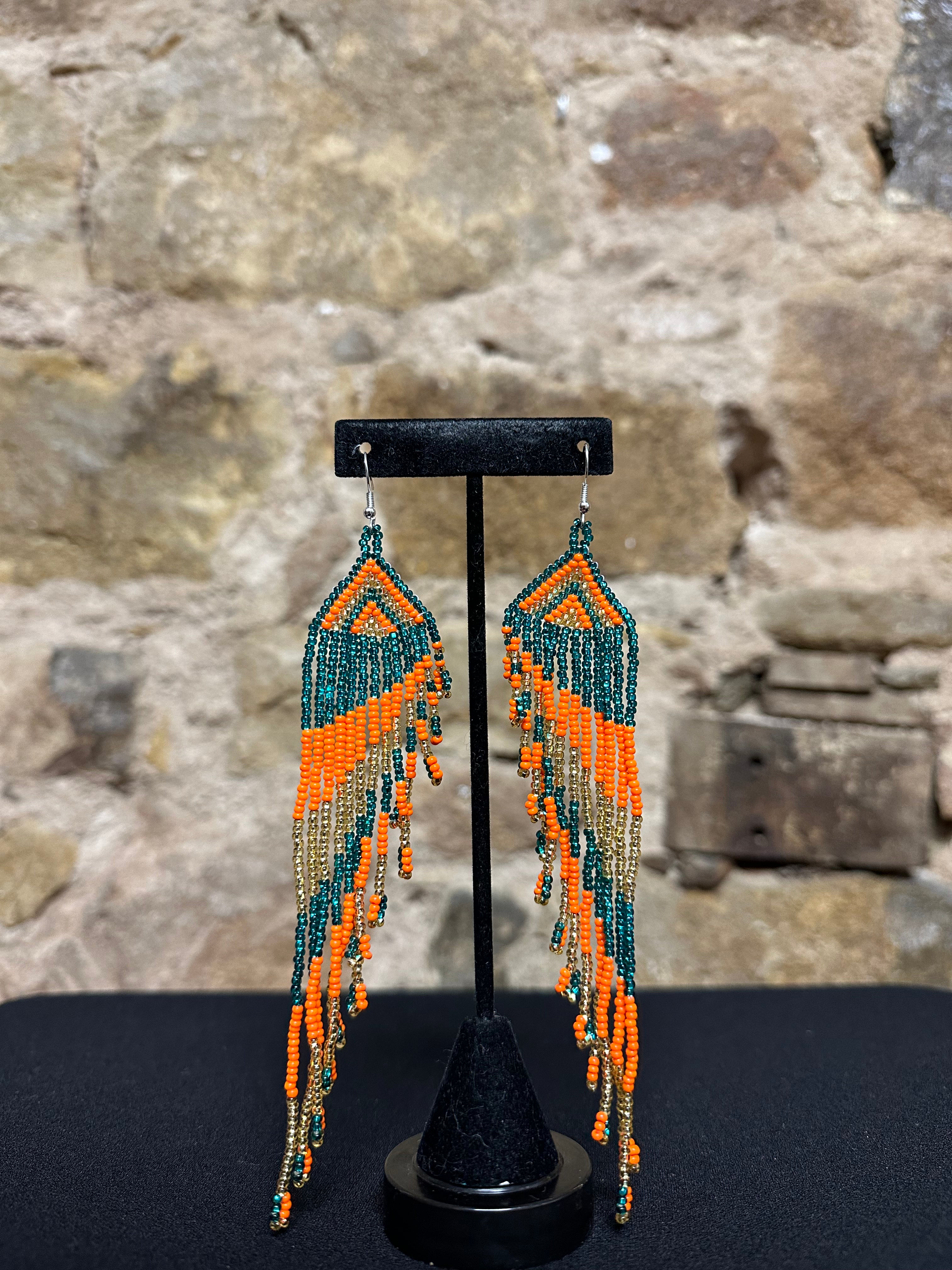 Angel Wing Beaded Earrings Design