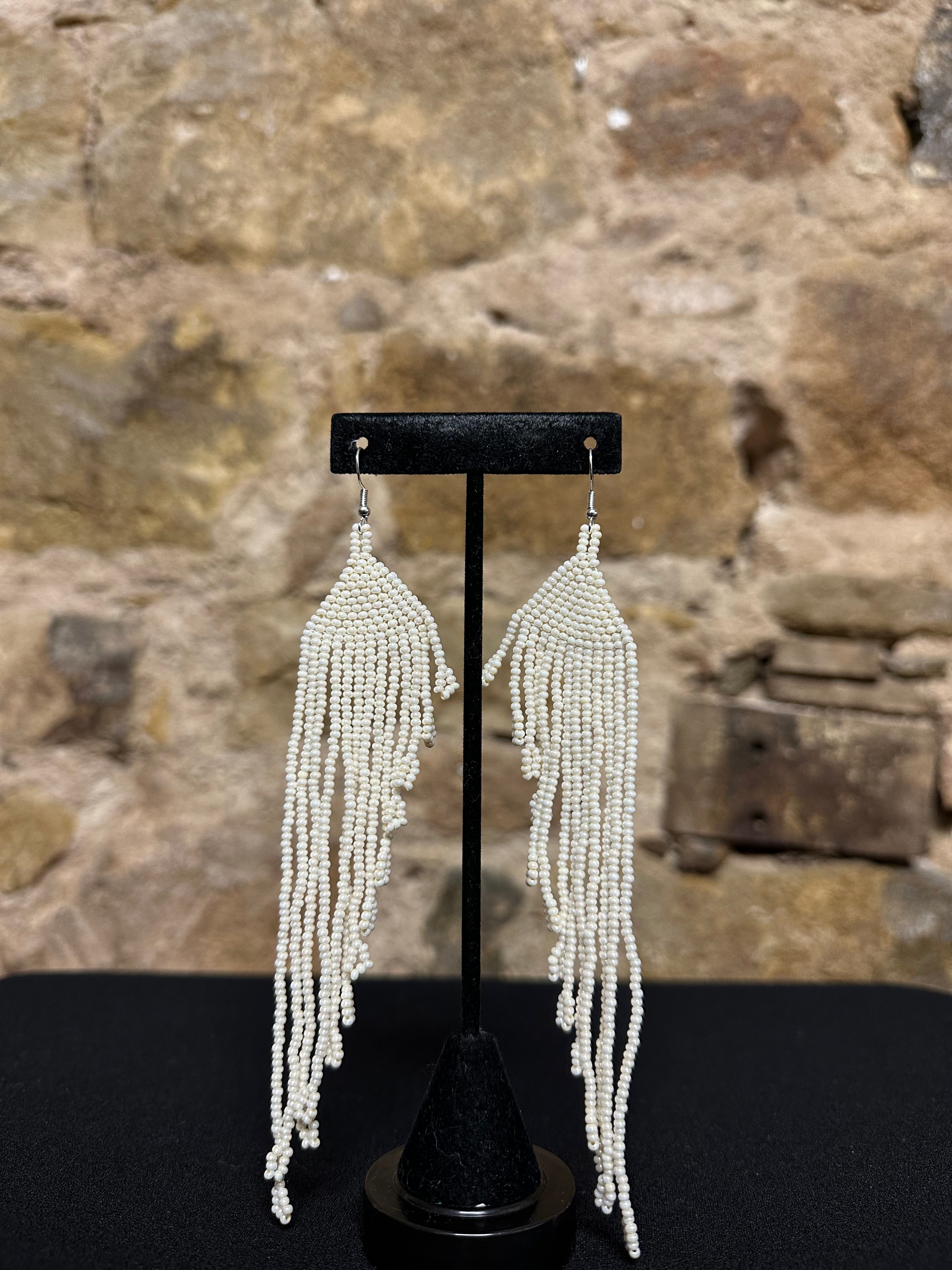 Angel Wing Beaded Earrings Design