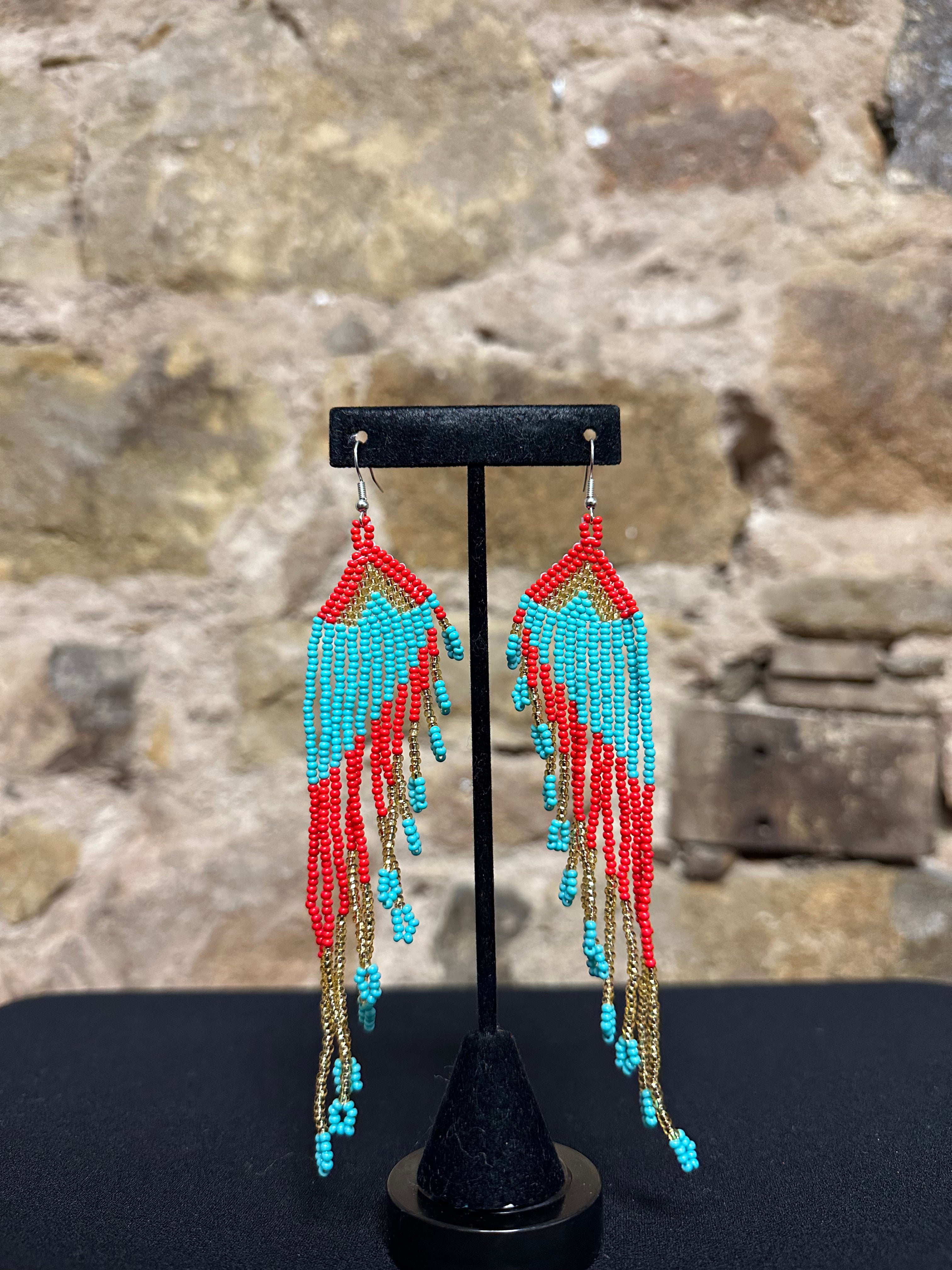 Angel Wing Beaded Earrings Design