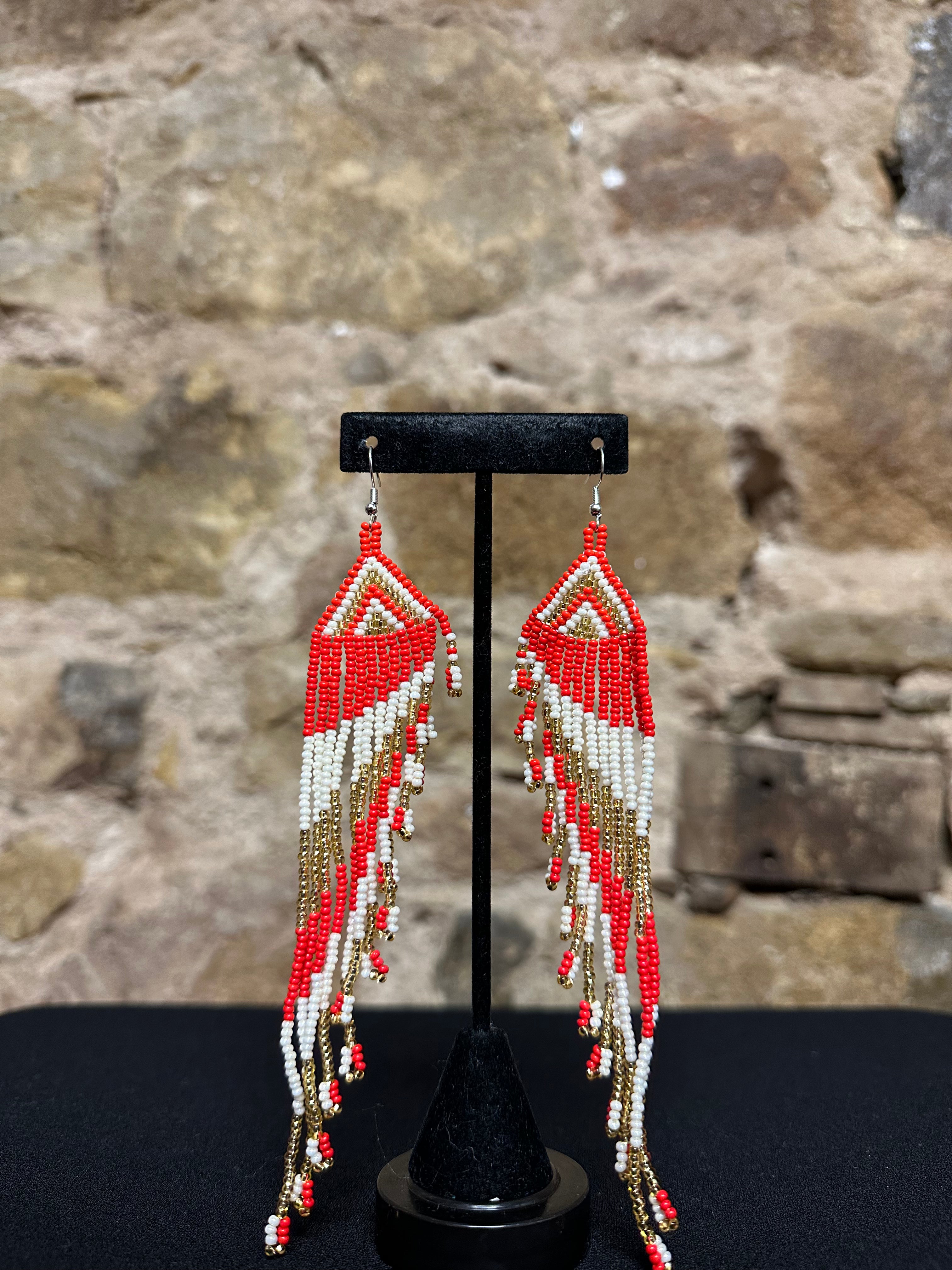 Angel Wing Beaded Earrings Design