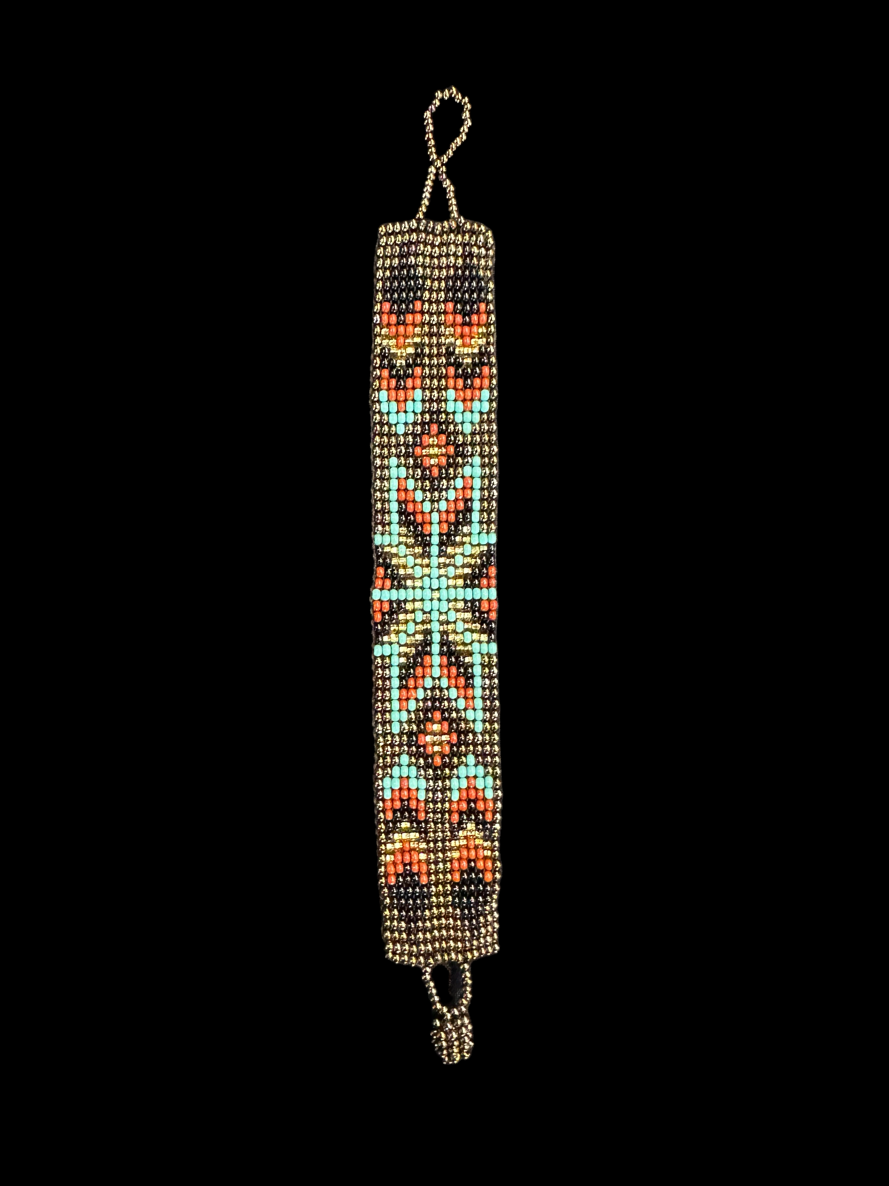 This beautiful hand-made Guatemalan accessory is a great addition to any jewelry collection! The bracelet boasts fun, vibrant colors inspired by the vibrant palette of the native culture. It's sure to turn heads with its unique design and beautiful hues. Add a bit of fun and excitement to your look with the Arrow Maya Design Bracelet!