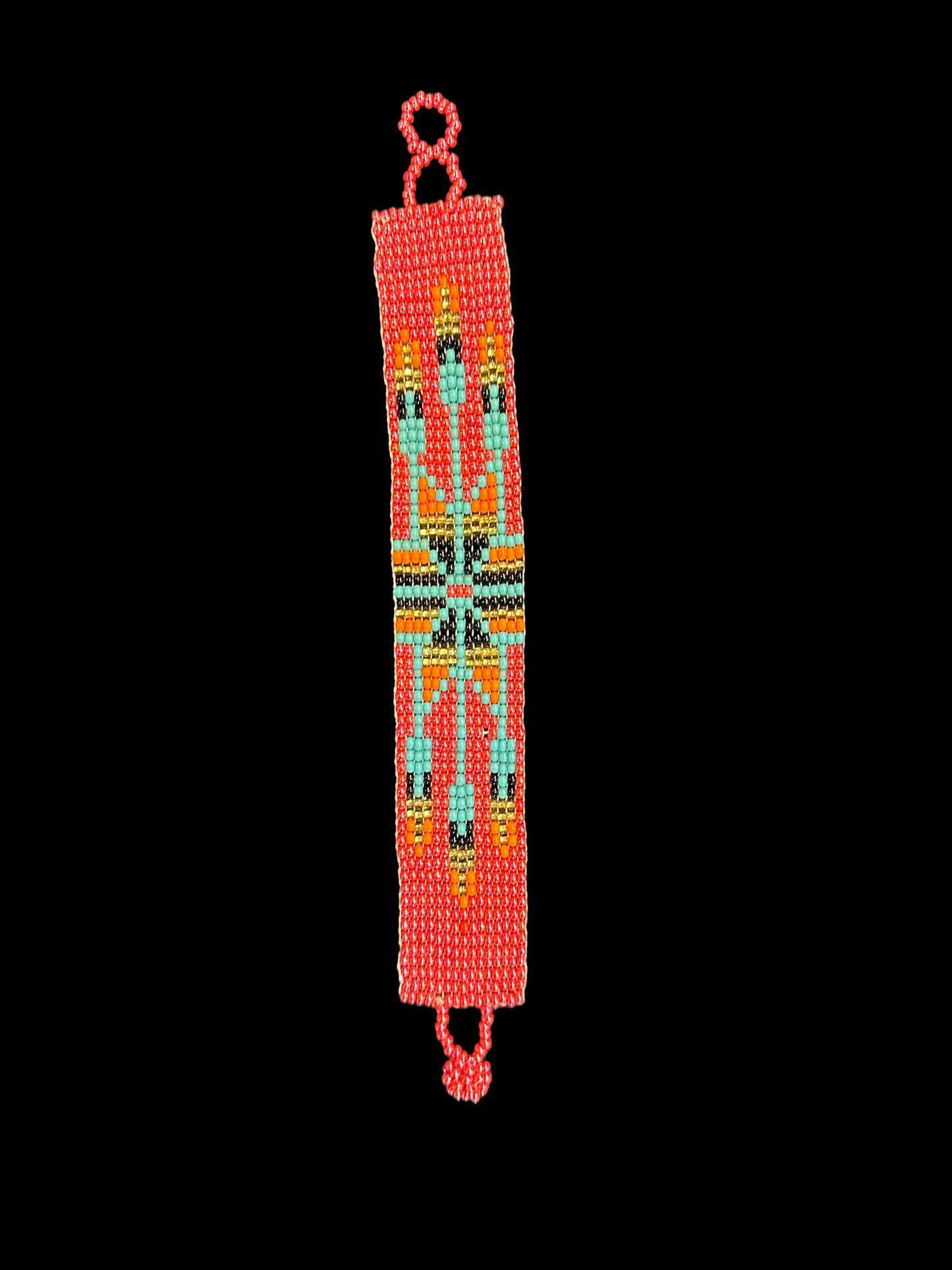 This beautiful hand-made Guatemalan accessory is a great addition to any jewelry collection! The bracelet boasts fun, vibrant colors inspired by the vibrant palette of the native culture. It's sure to turn heads with its unique design and beautiful hues. Add a bit of fun and excitement to your look with the Arrow Maya Design Bracelet!