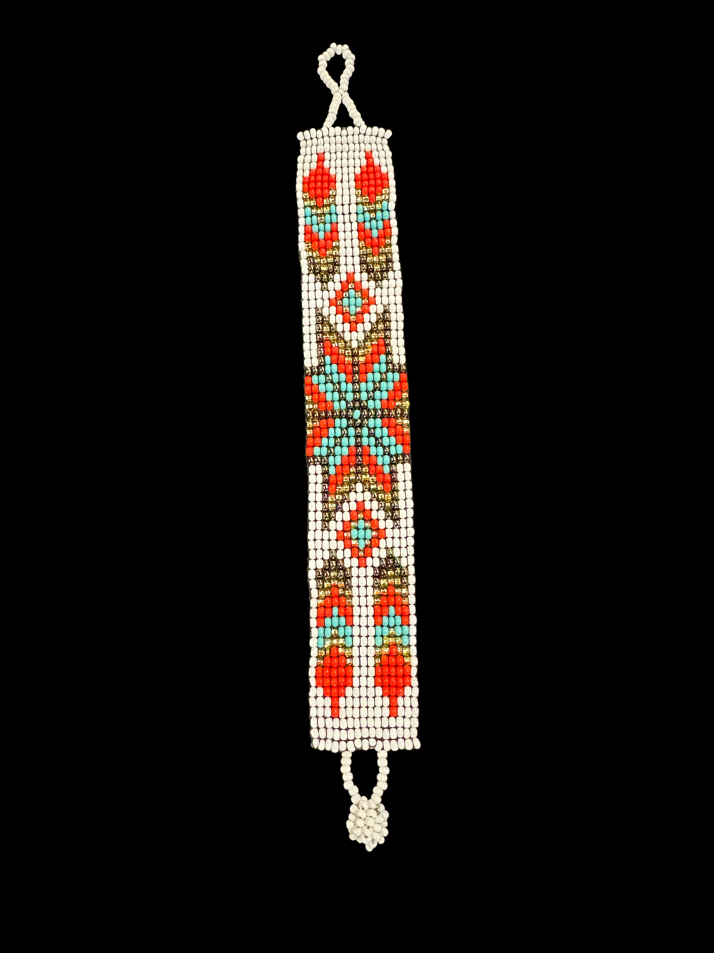 This beautiful hand-made Guatemalan accessory is a great addition to any jewelry collection! The bracelet boasts fun, vibrant colors inspired by the vibrant palette of the native culture. It's sure to turn heads with its unique design and beautiful hues. Add a bit of fun and excitement to your look with the Arrow Maya Design Bracelet!