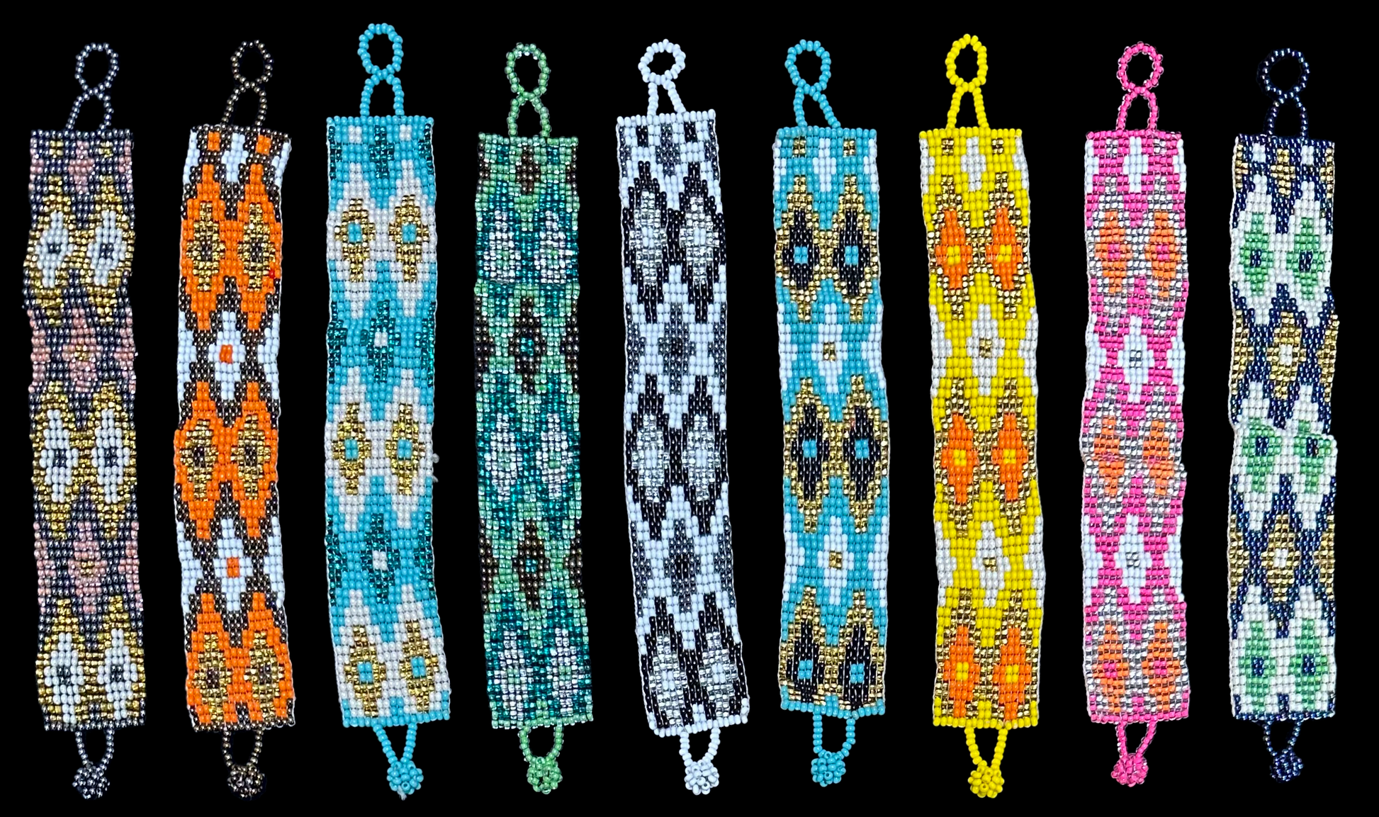 This beautiful hand-made Guatemalan accessory is a great addition to any jewelry collection! The bracelet boasts fun, vibrant colors inspired by the vibrant palette of the native culture. It's sure to turn heads with its unique design and beautiful hues. Add a bit of fun and excitement to your look with the Double Diamond Maya Design Bracelet!