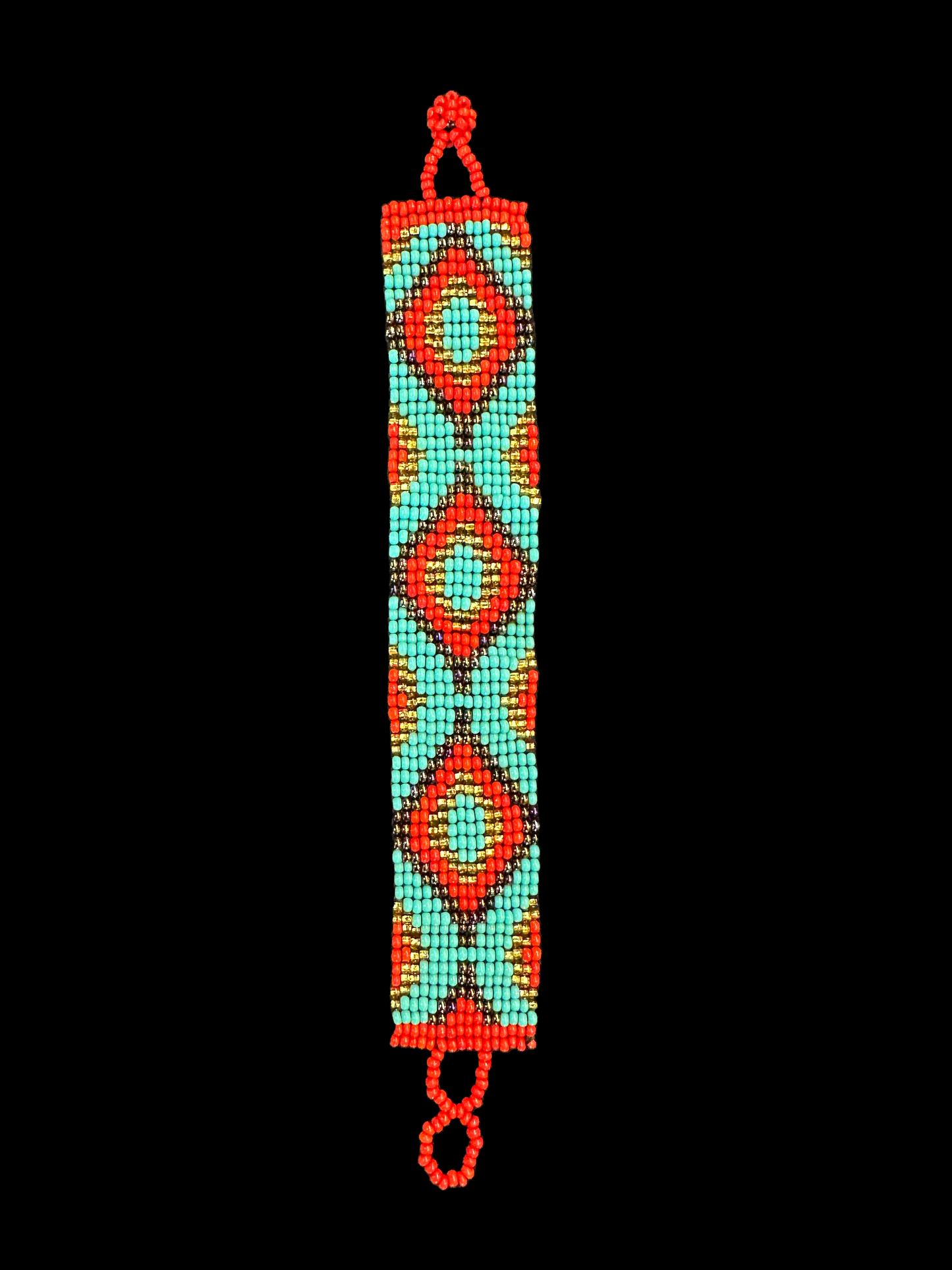 This beautiful hand-made Guatemalan accessory is a great addition to any jewelry collection! The bracelet boasts fun, vibrant colors inspired by the vibrant palette of the native culture. It's sure to turn heads with its unique design and beautiful hues. Add a bit of fun and excitement to your look with the Big Diamond Maya Design Bracelet!