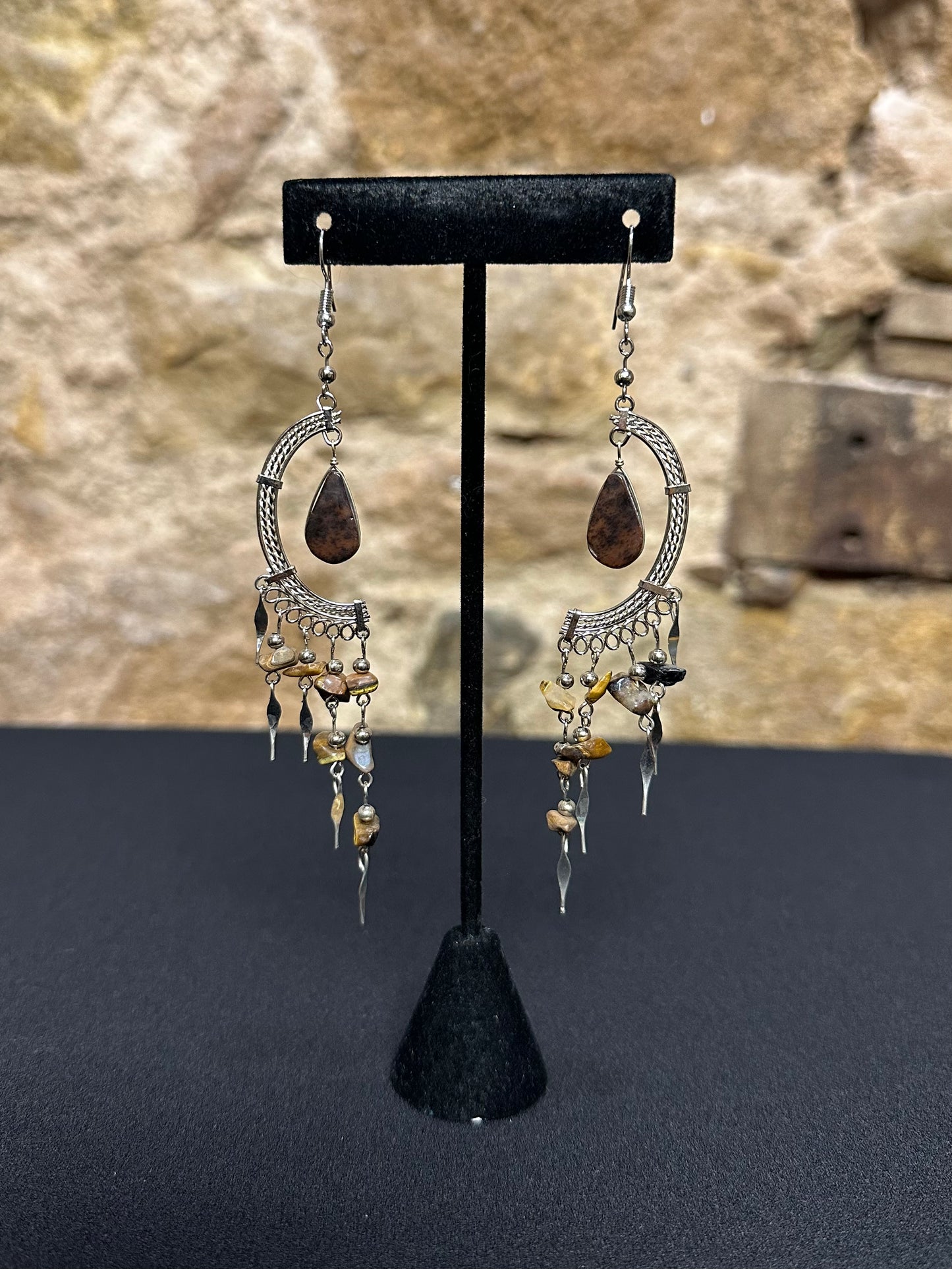 These beautiful hand made half moon silver earring with an authentic stone will bring a smile to your face especially when you are picking a pair of earrings to wear every day or for an occasion. Style them in the way you love most.