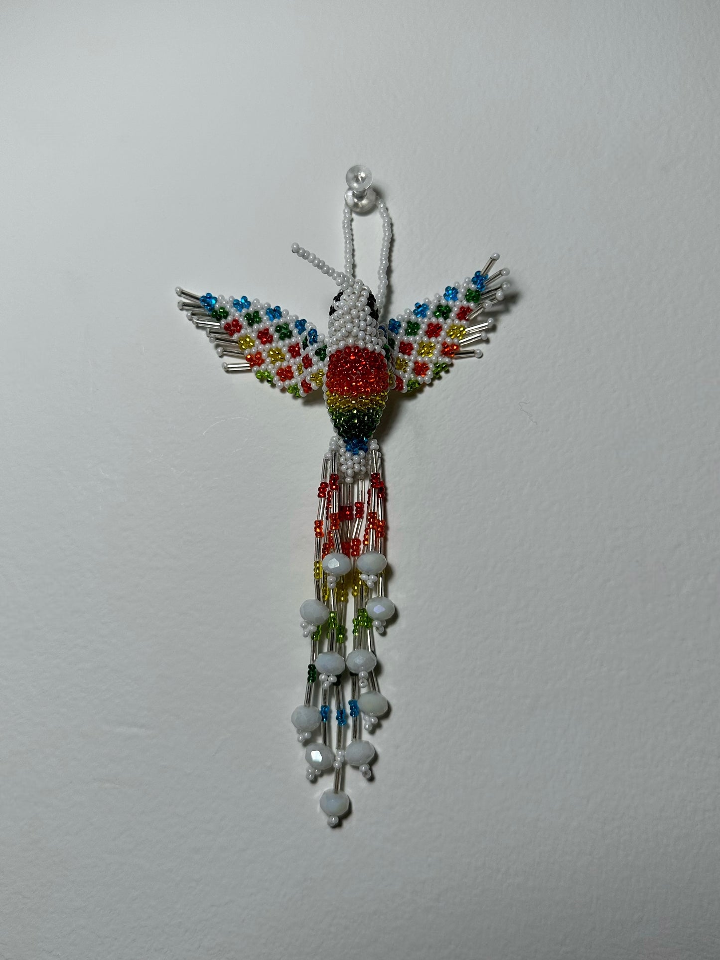 Hummingbird Beaded Key Chain