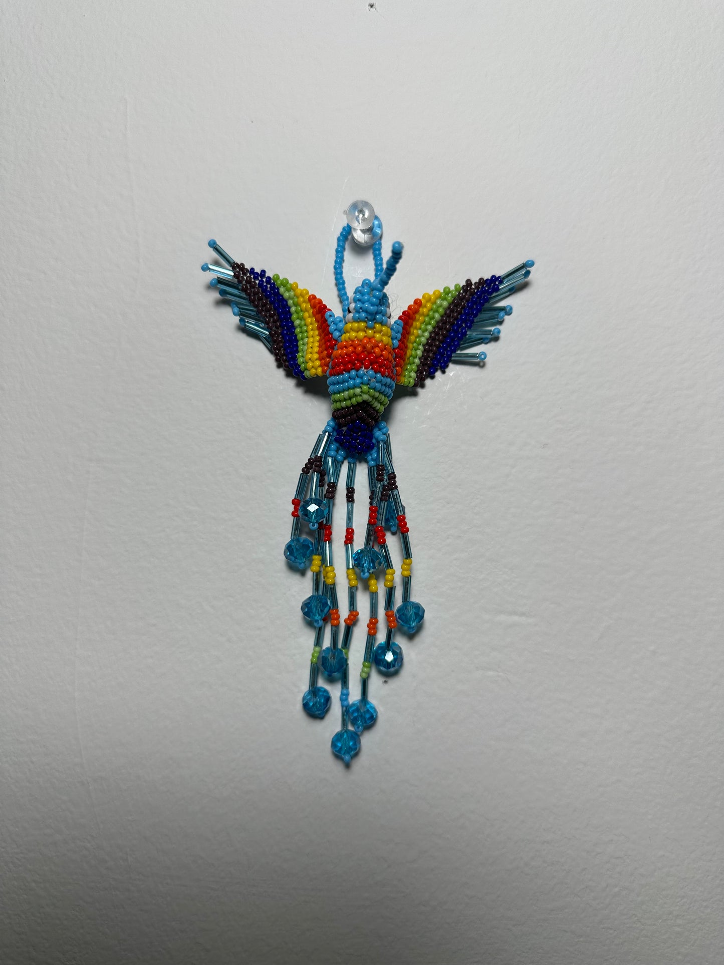 Hummingbird Beaded Key Chain