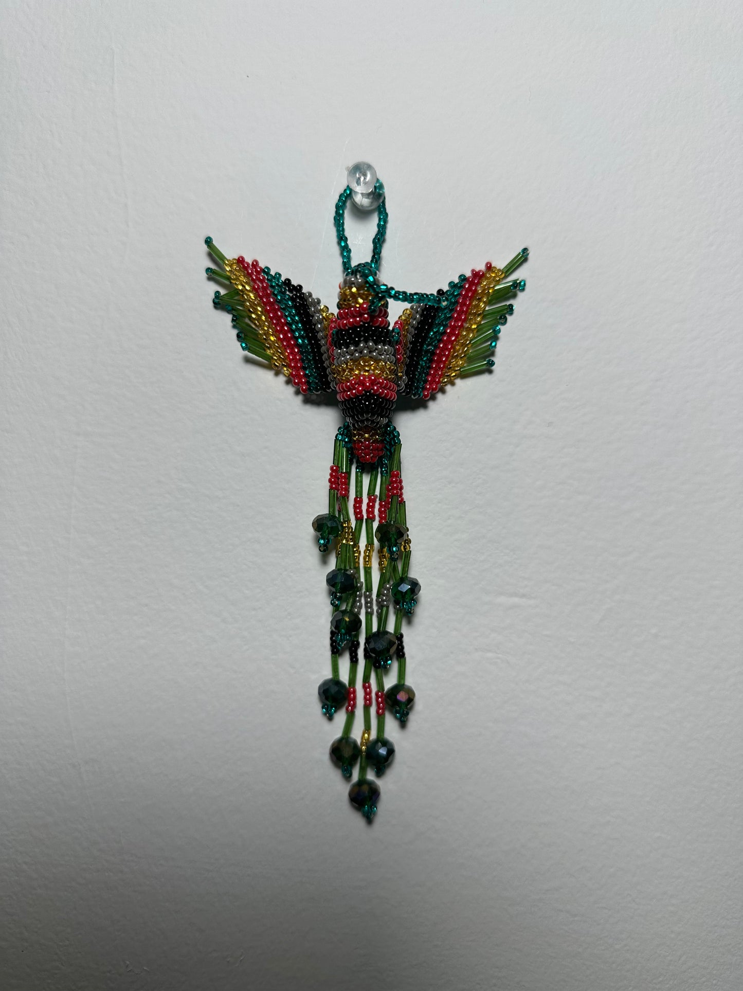 Hummingbird Beaded Key Chain