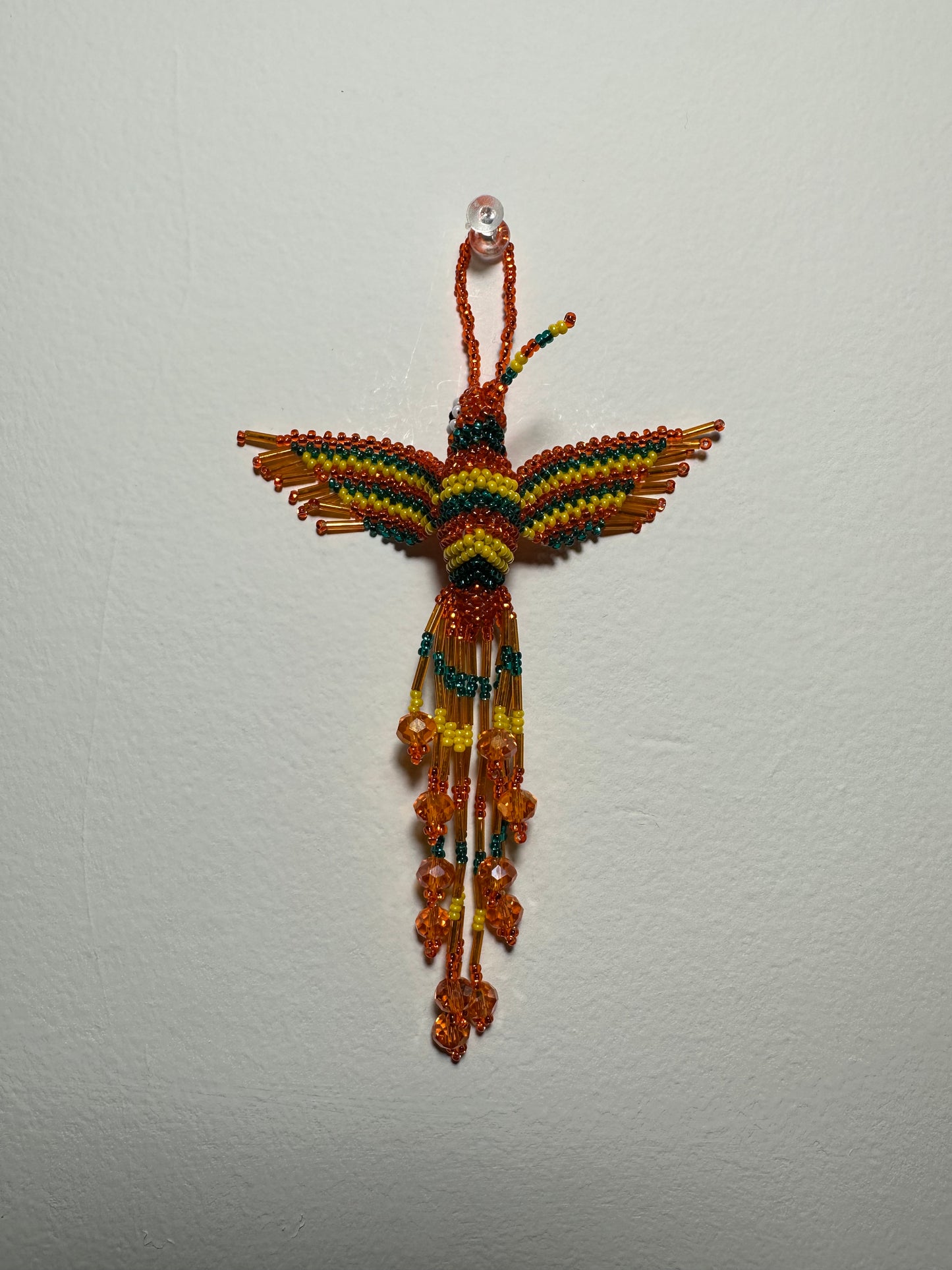 Hummingbird Beaded Key Chain