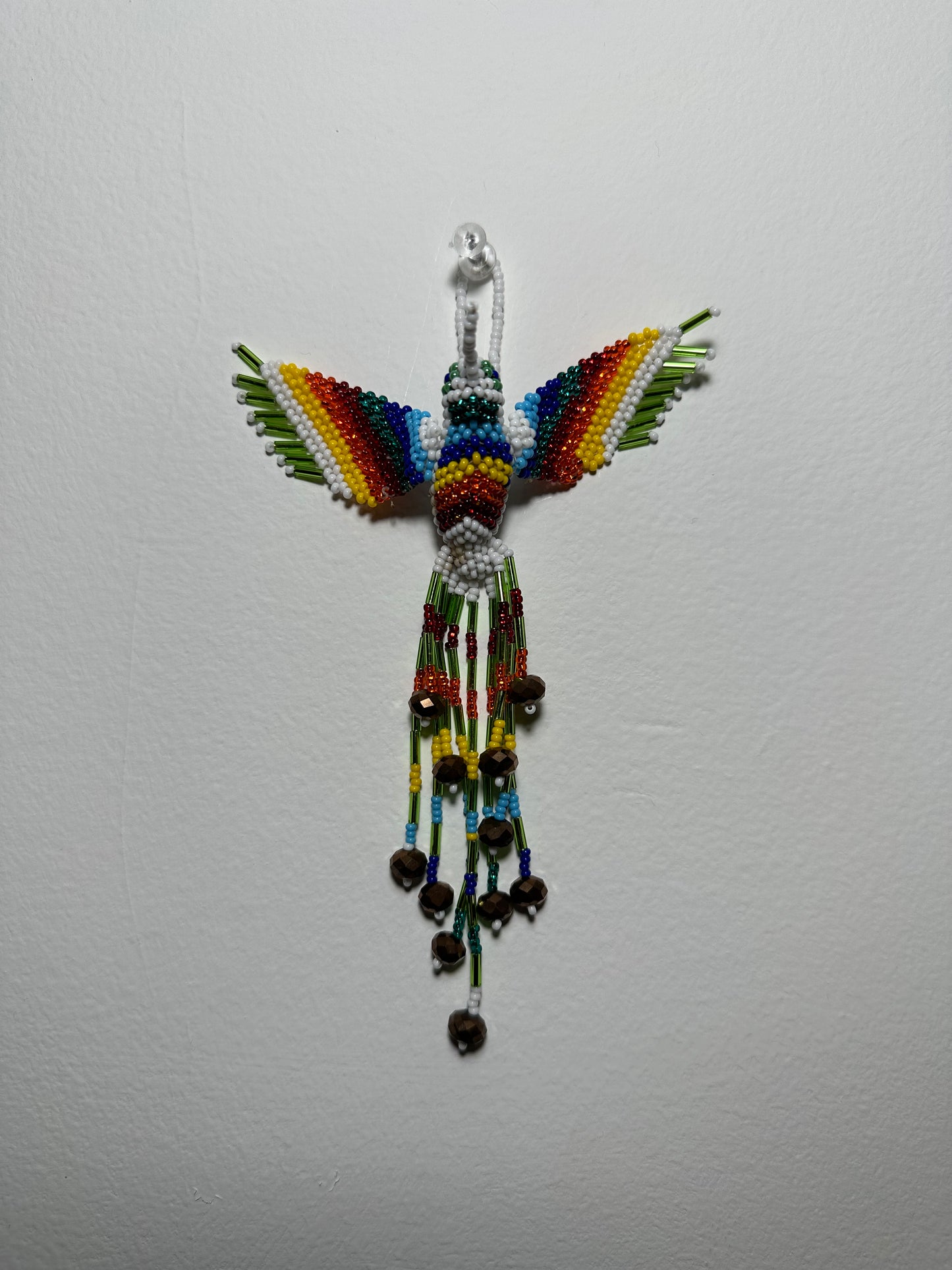 Hummingbird Beaded Key Chain