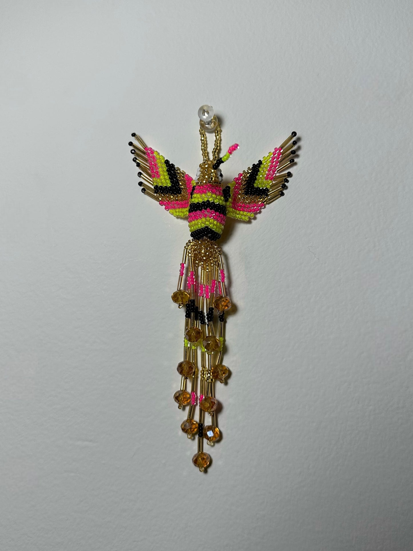 Hummingbird Beaded Key Chain