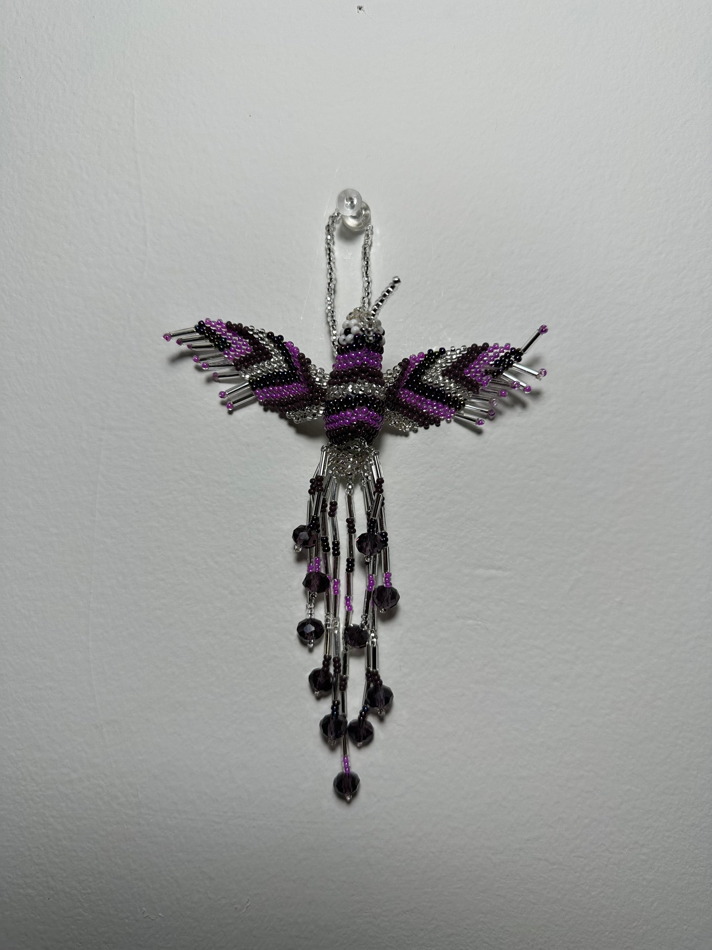 Hummingbird Beaded Key Chain