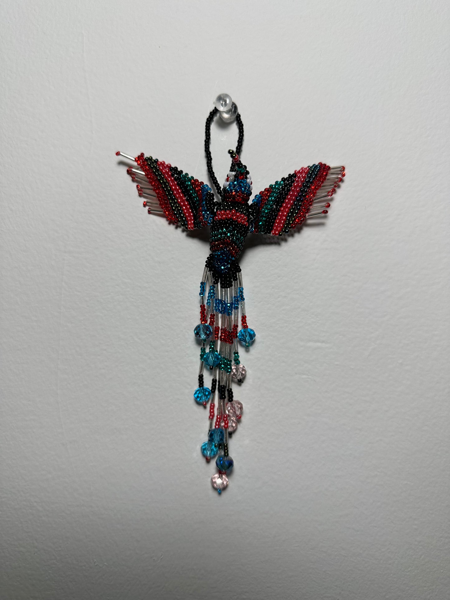 Hummingbird Beaded Key Chain