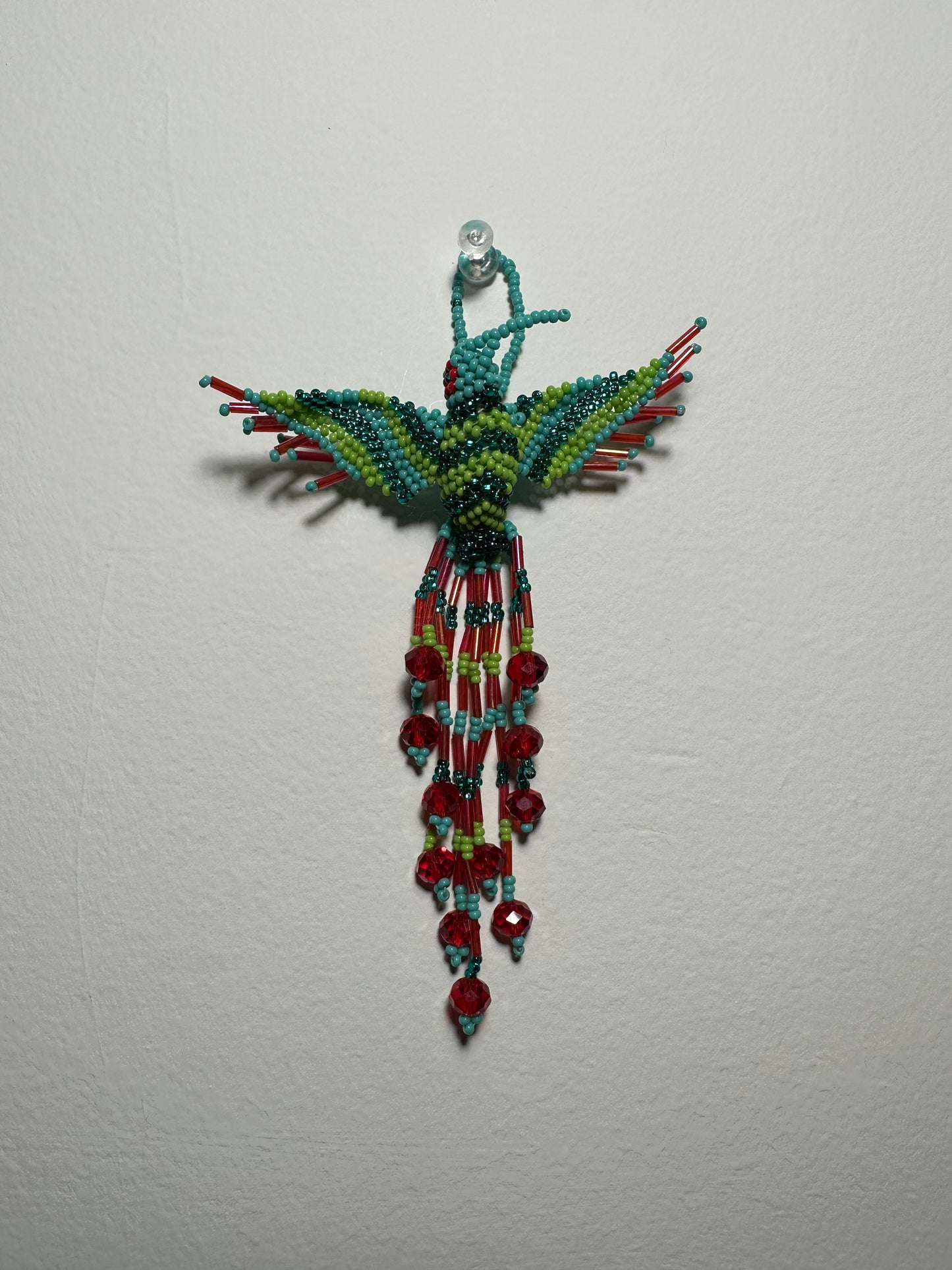 Hummingbird Beaded Key Chain