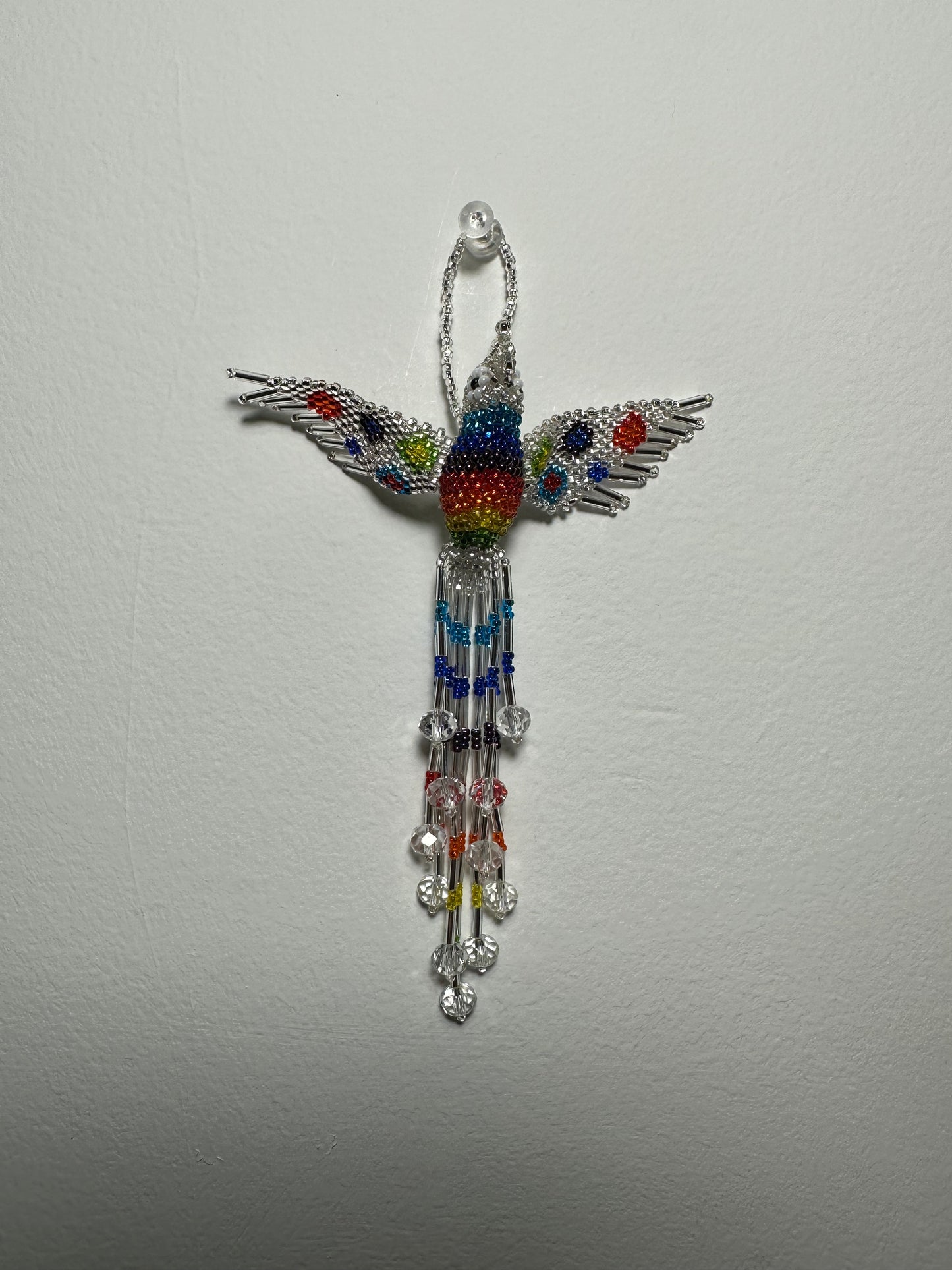 Hummingbird Beaded Key Chain