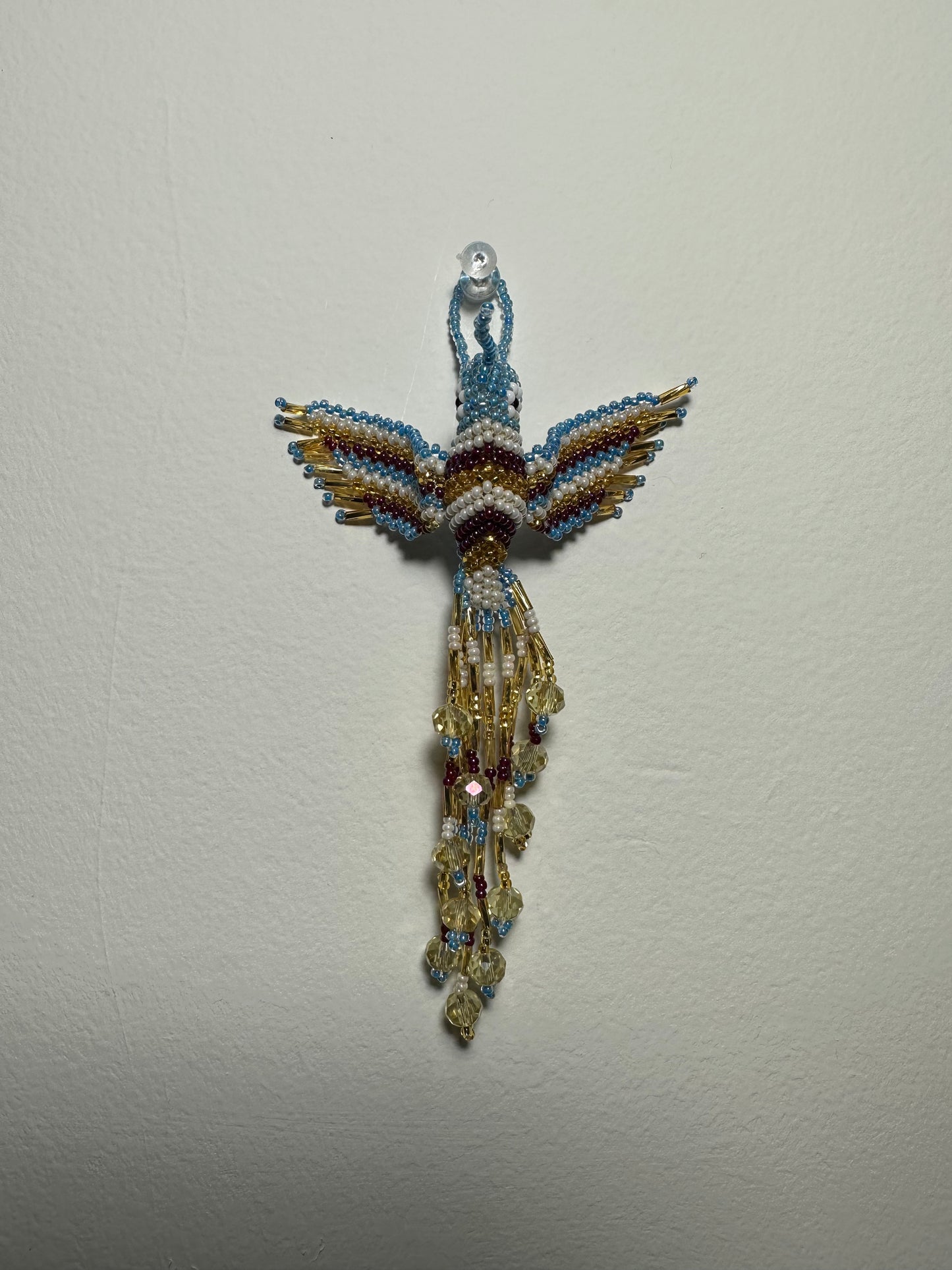 Hummingbird Beaded Key Chain