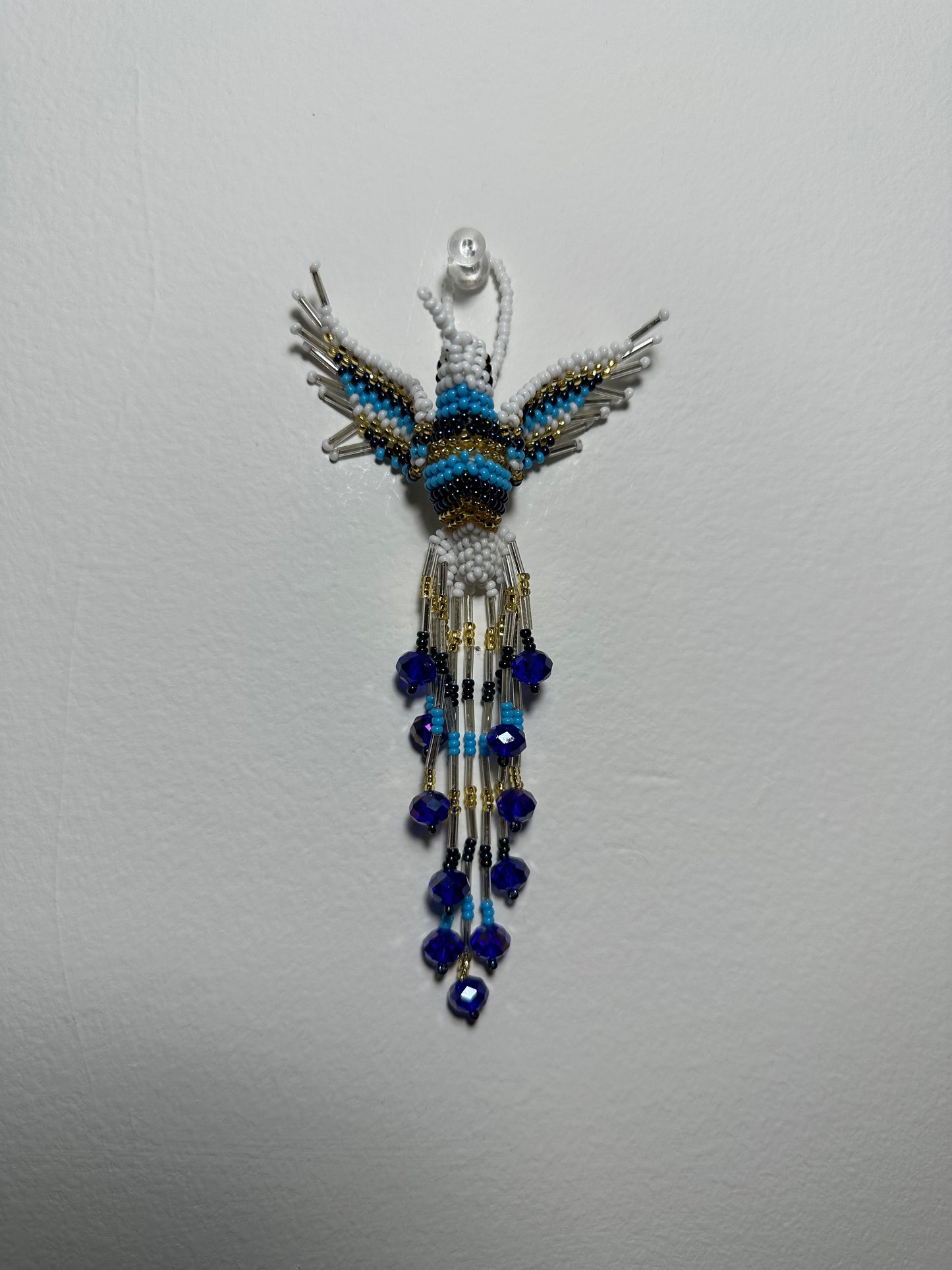 Hummingbird Beaded Key Chain