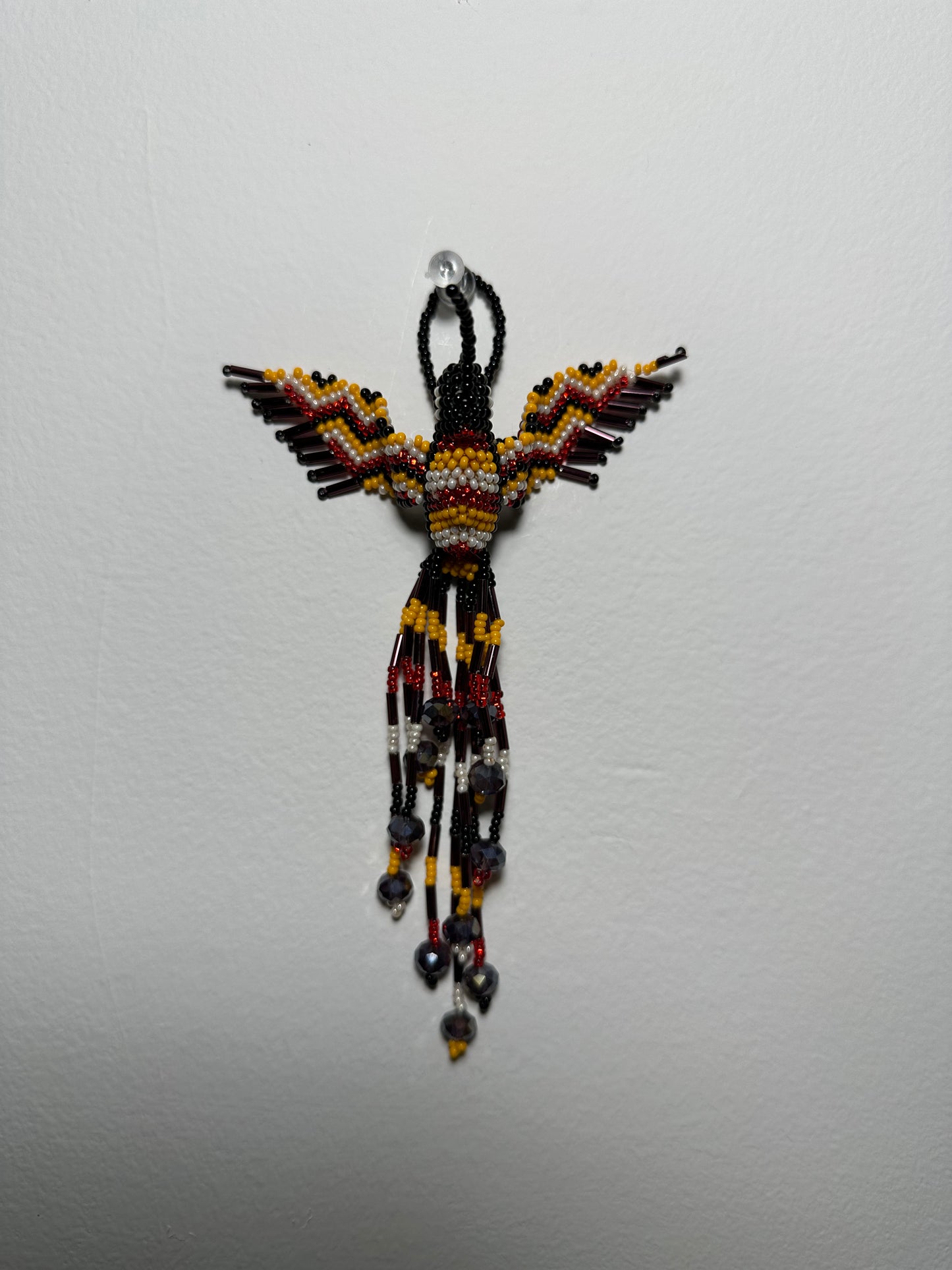 Hummingbird Beaded Key Chain