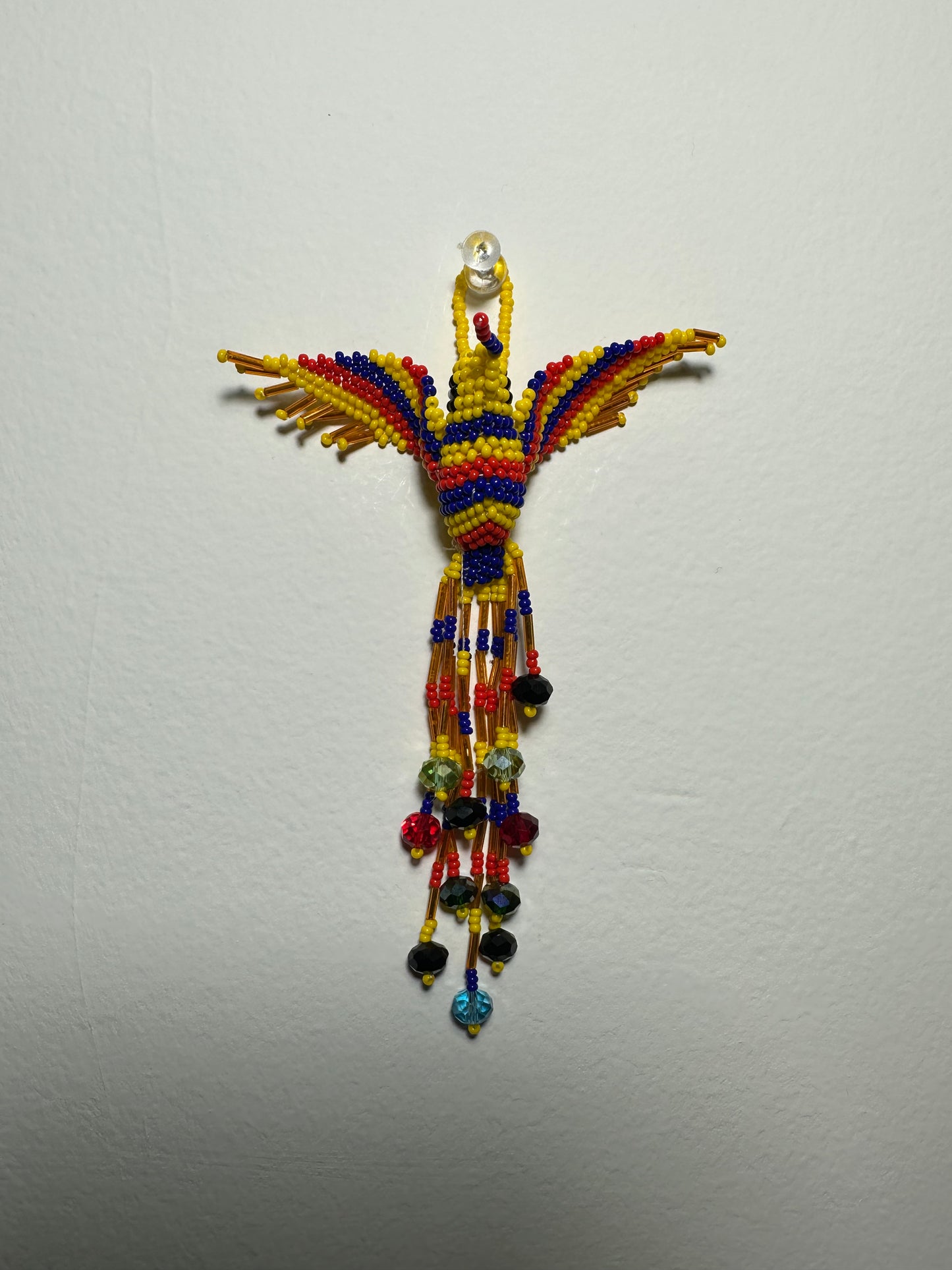 Hummingbird Beaded Key Chain