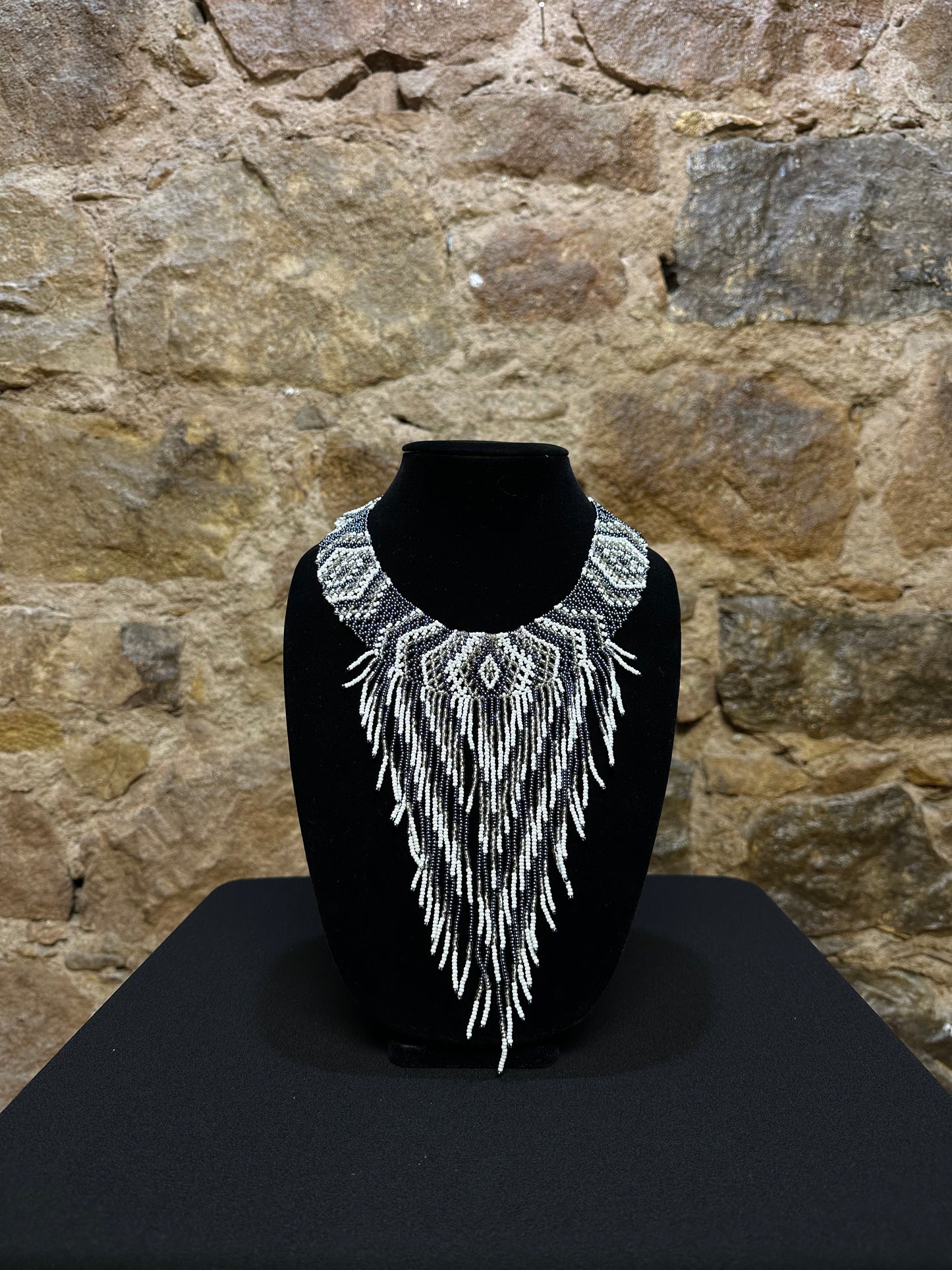 This beautiful Guatemalan-made Waterfall Beaded Necklace will add sparkle and color to any look! The craftsmanship is impeccable, with bright beads in a V-shaped waterfall design. Each piece is hand made with care and adds a unique beauty to any ensemble. Pull your look together with this stunning necklace!