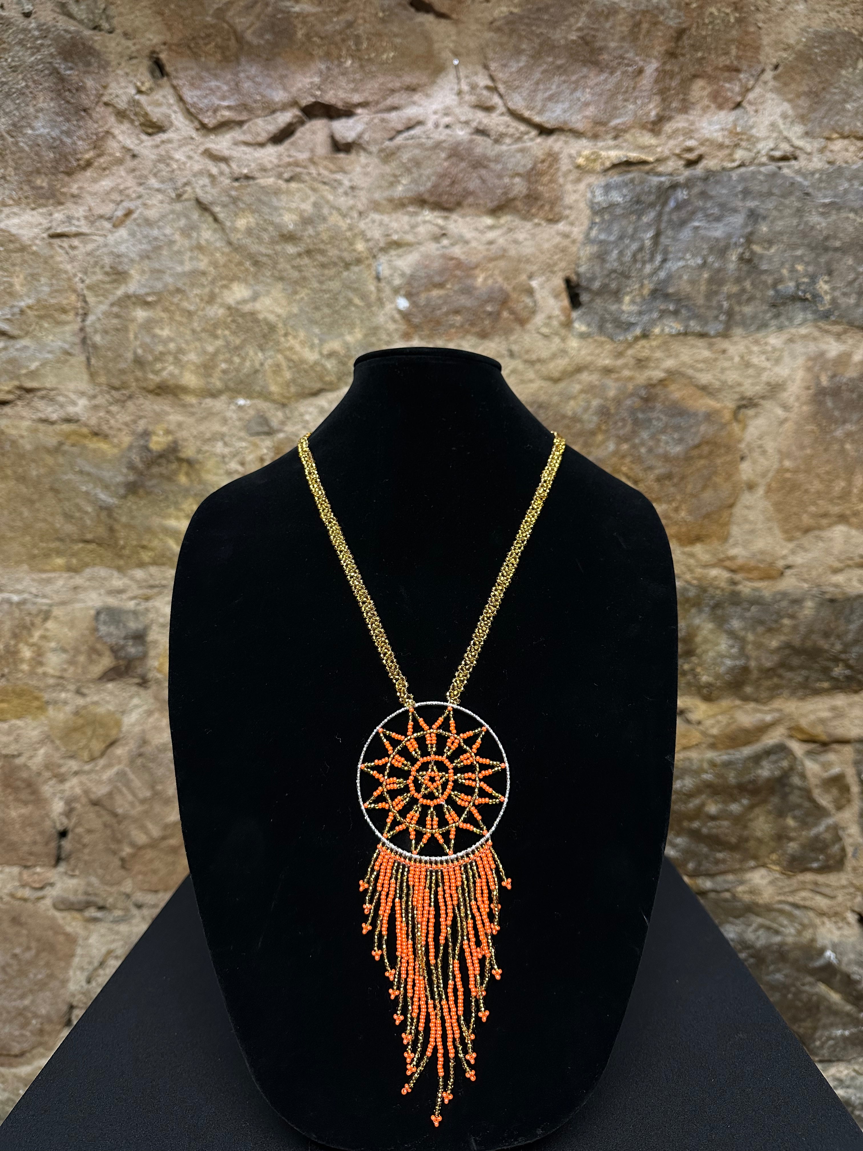 Golden dream catcher necklace | JewelryAndGems.eu