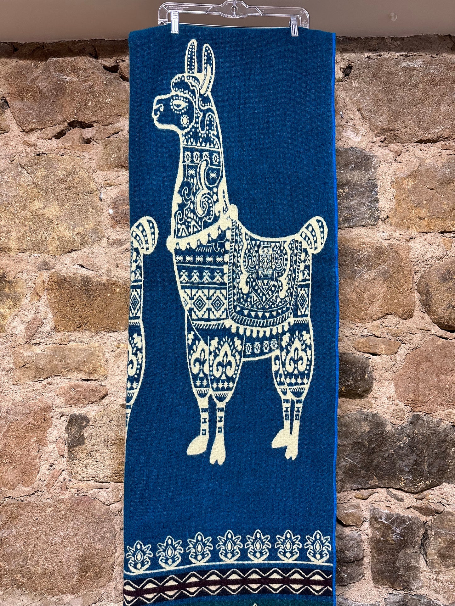 Llama Design Wool Blanket