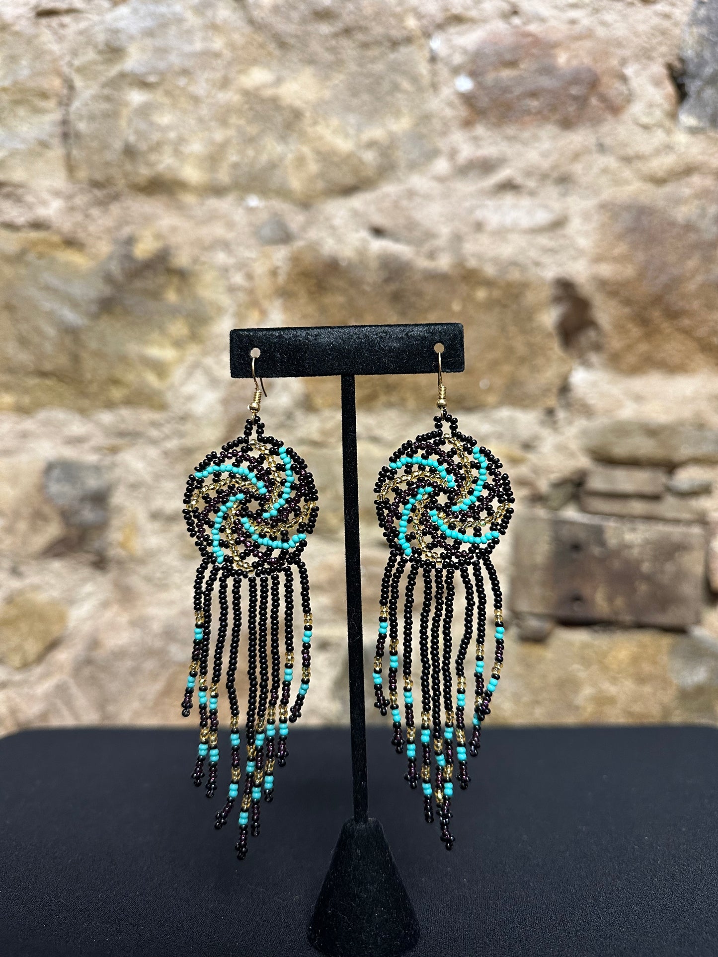 Pinwheel Beaded Earrings