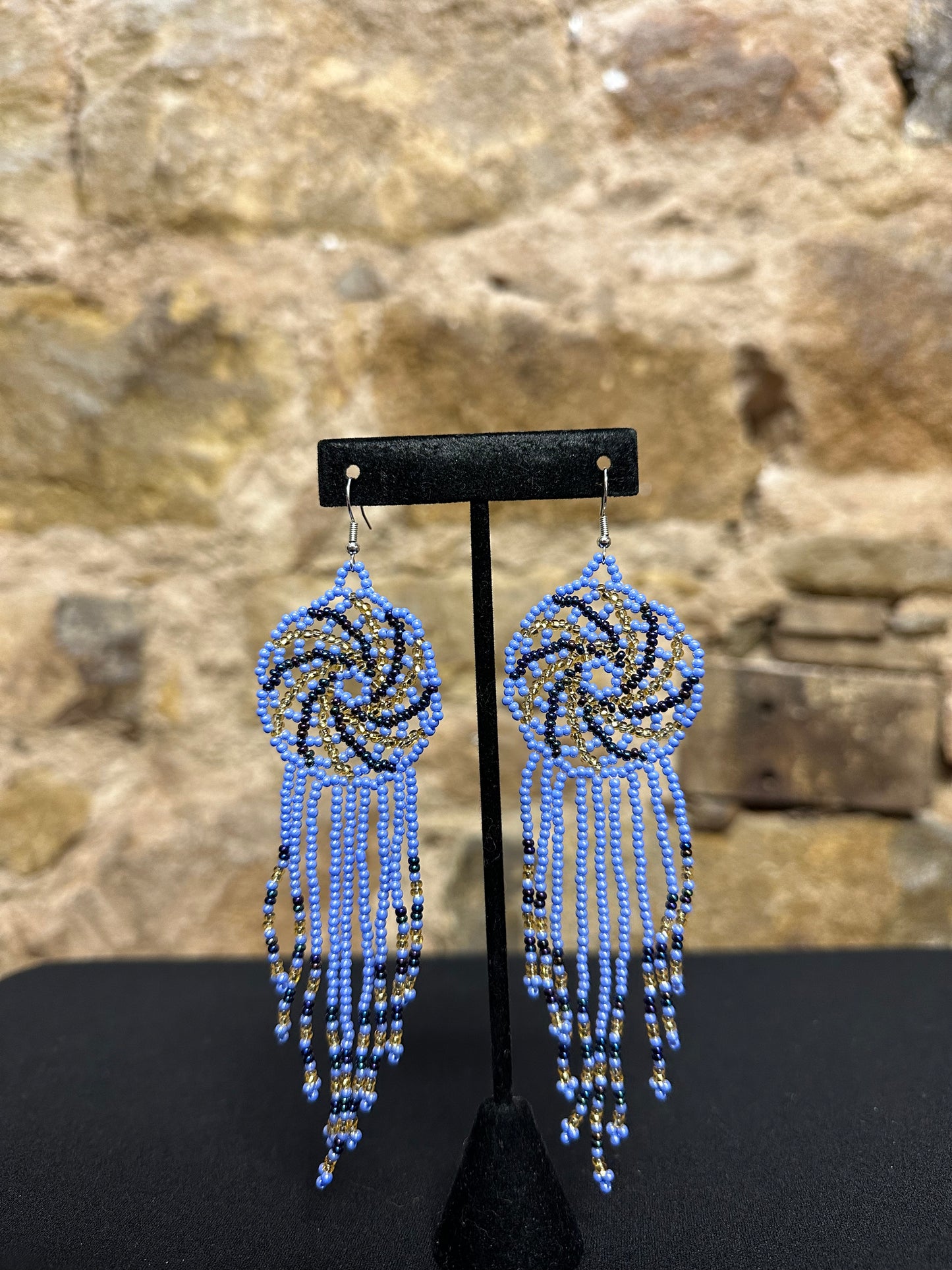 Pinwheel Beaded Earrings