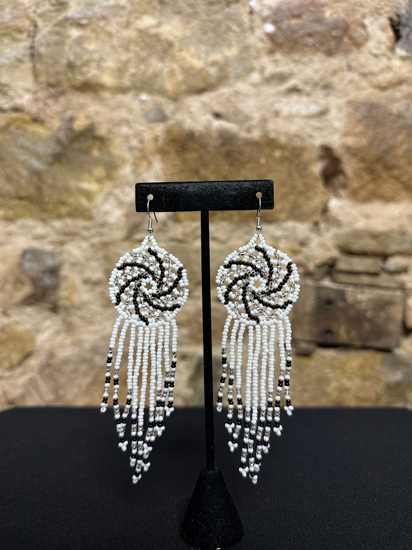 Pinwheel Beaded Earrings