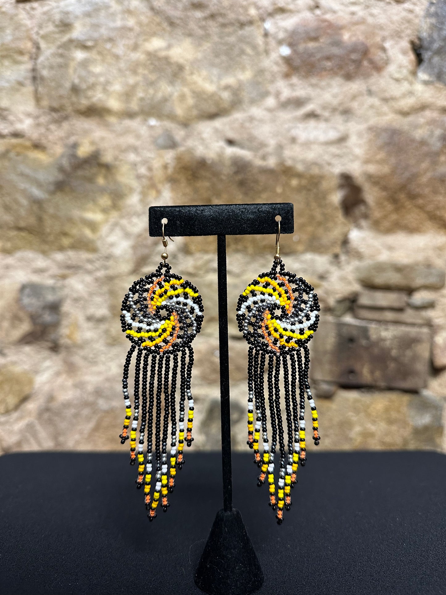 Pinwheel Beaded Earrings