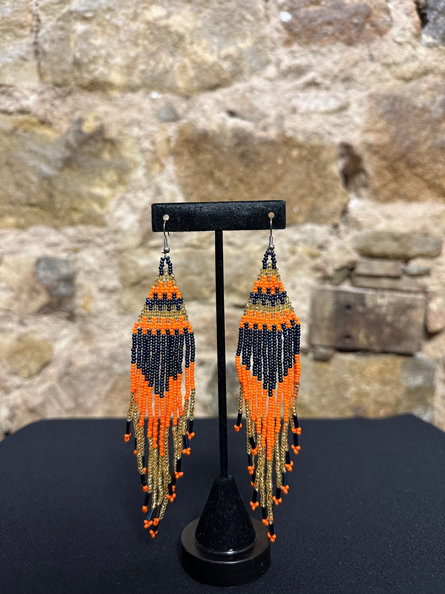 Pyramid Beaded Earrings