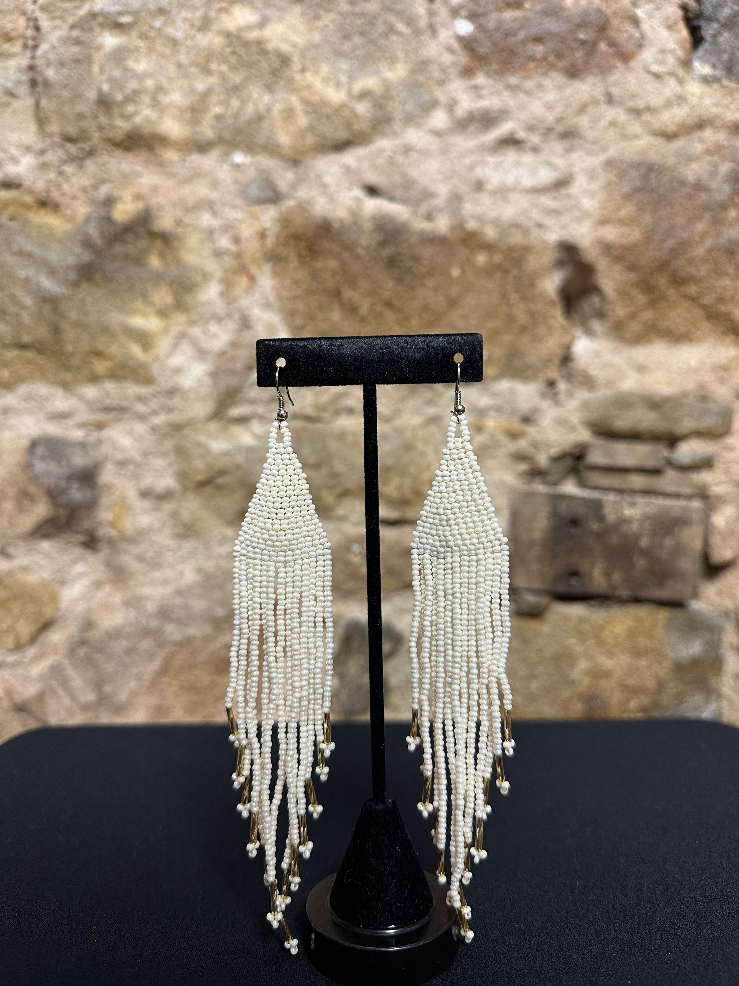 Pyramid Beaded Earrings