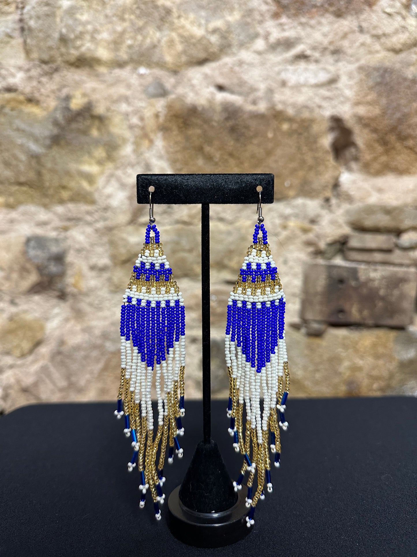 Pyramid Beaded Earrings