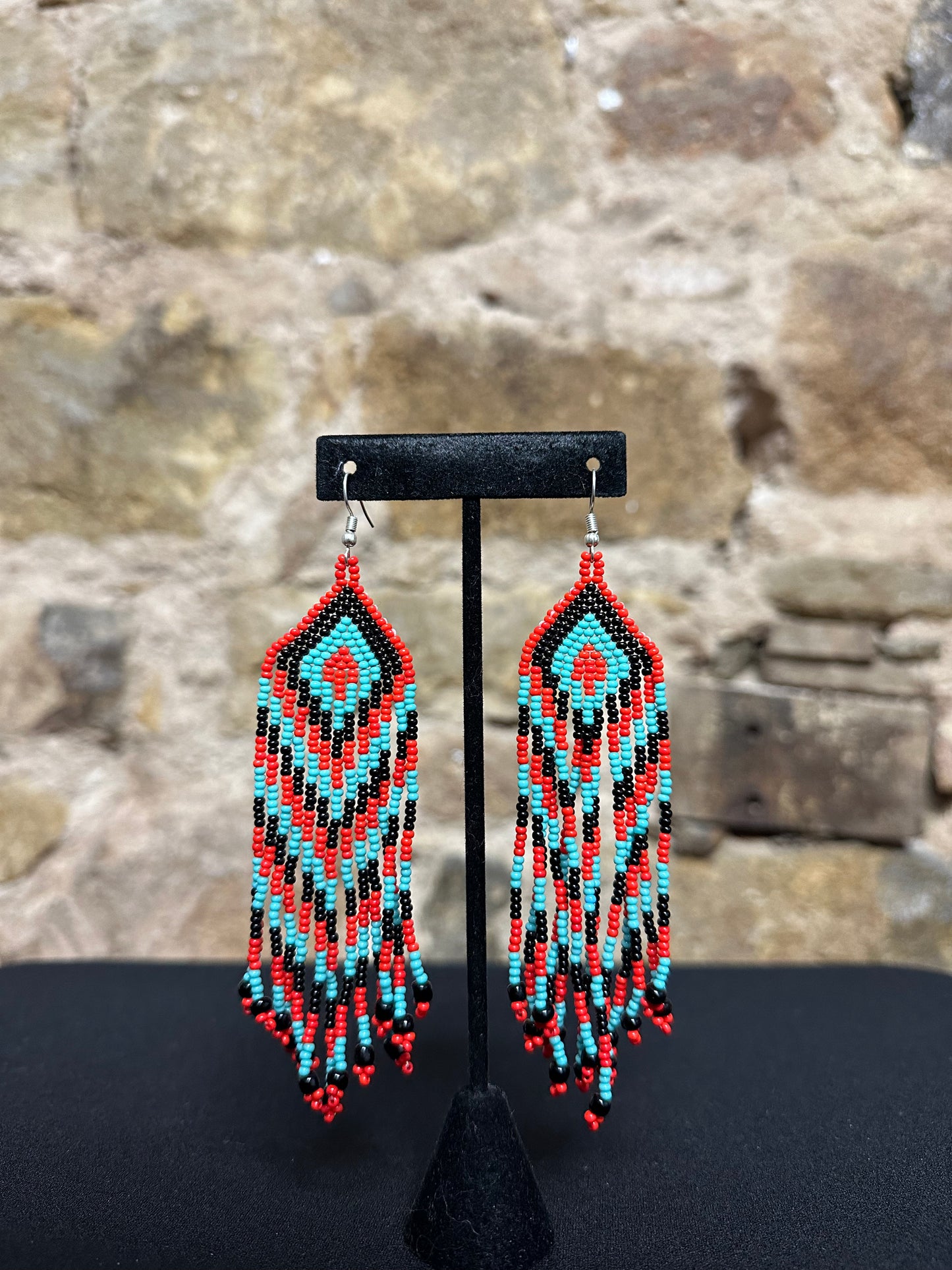 Teepee Beaded Earrings Design