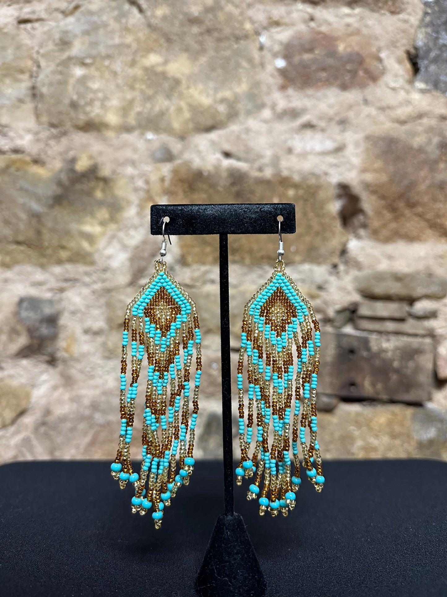 Teepee Beaded Earrings Design