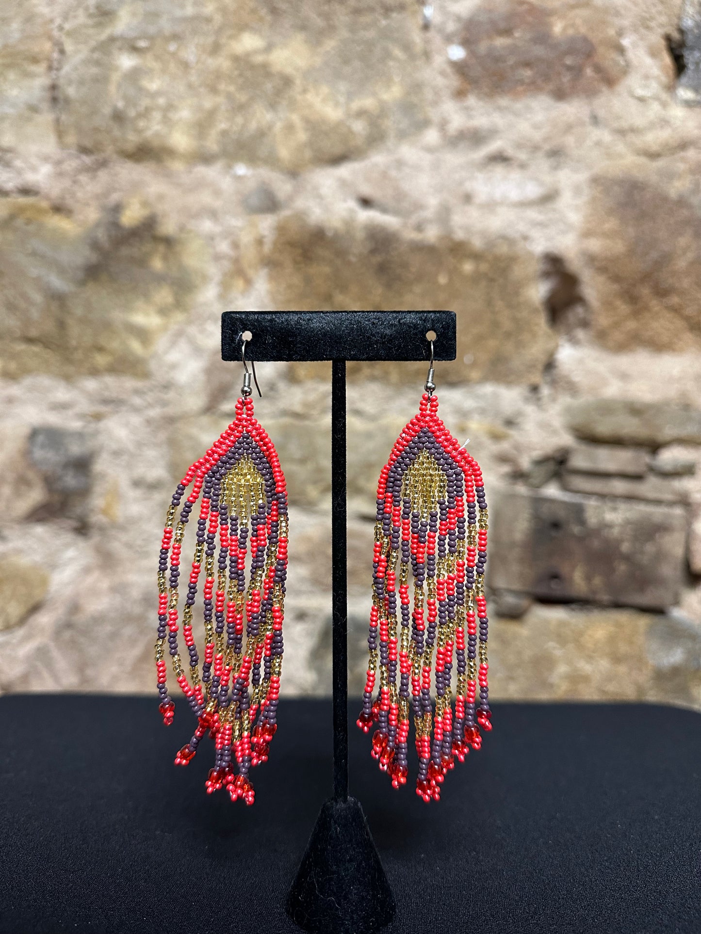 Teepee Beaded Earrings Design