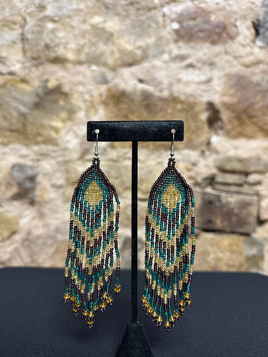 Teepee Beaded Earrings Design