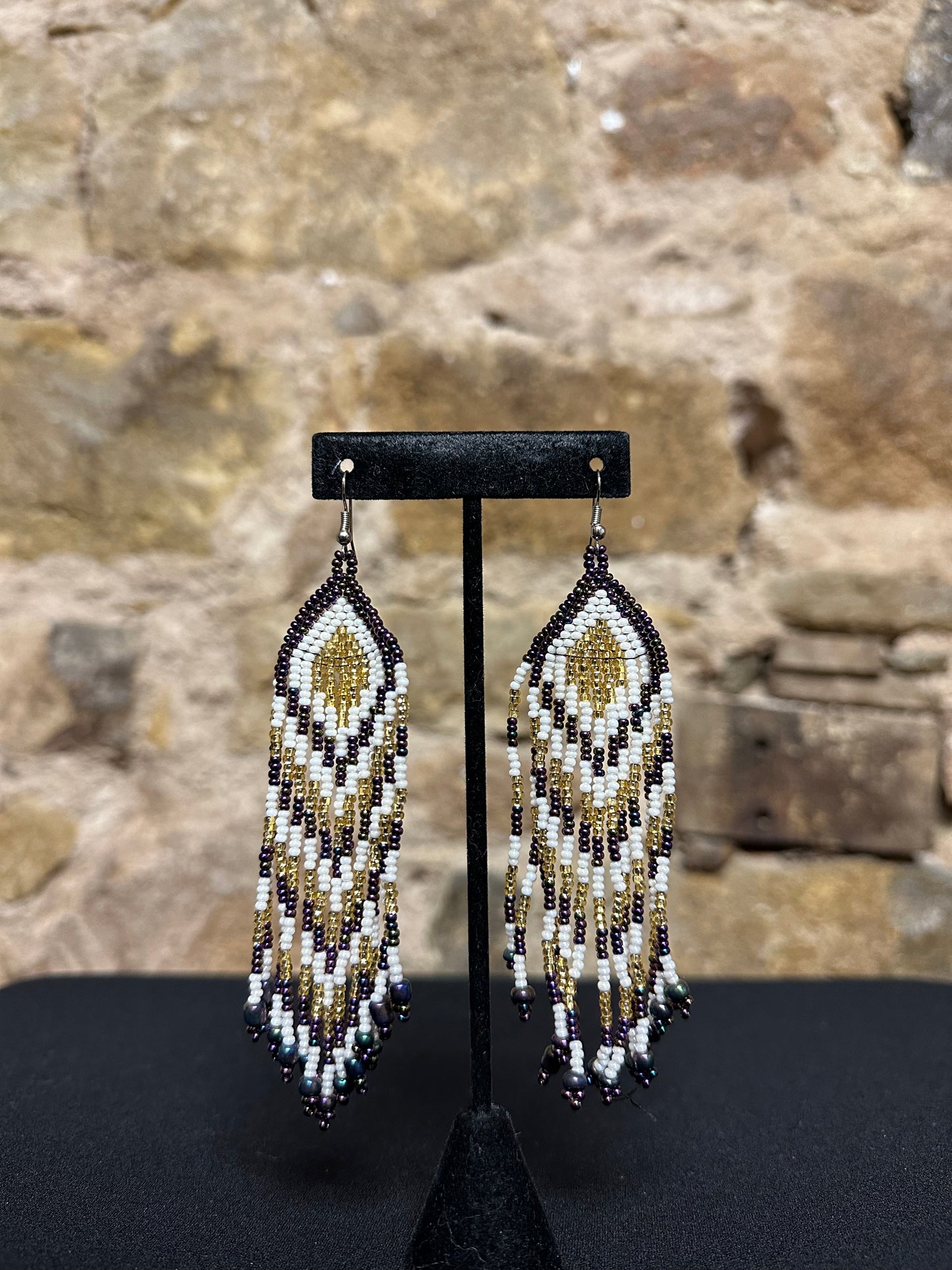 Teepee Beaded Earrings Design