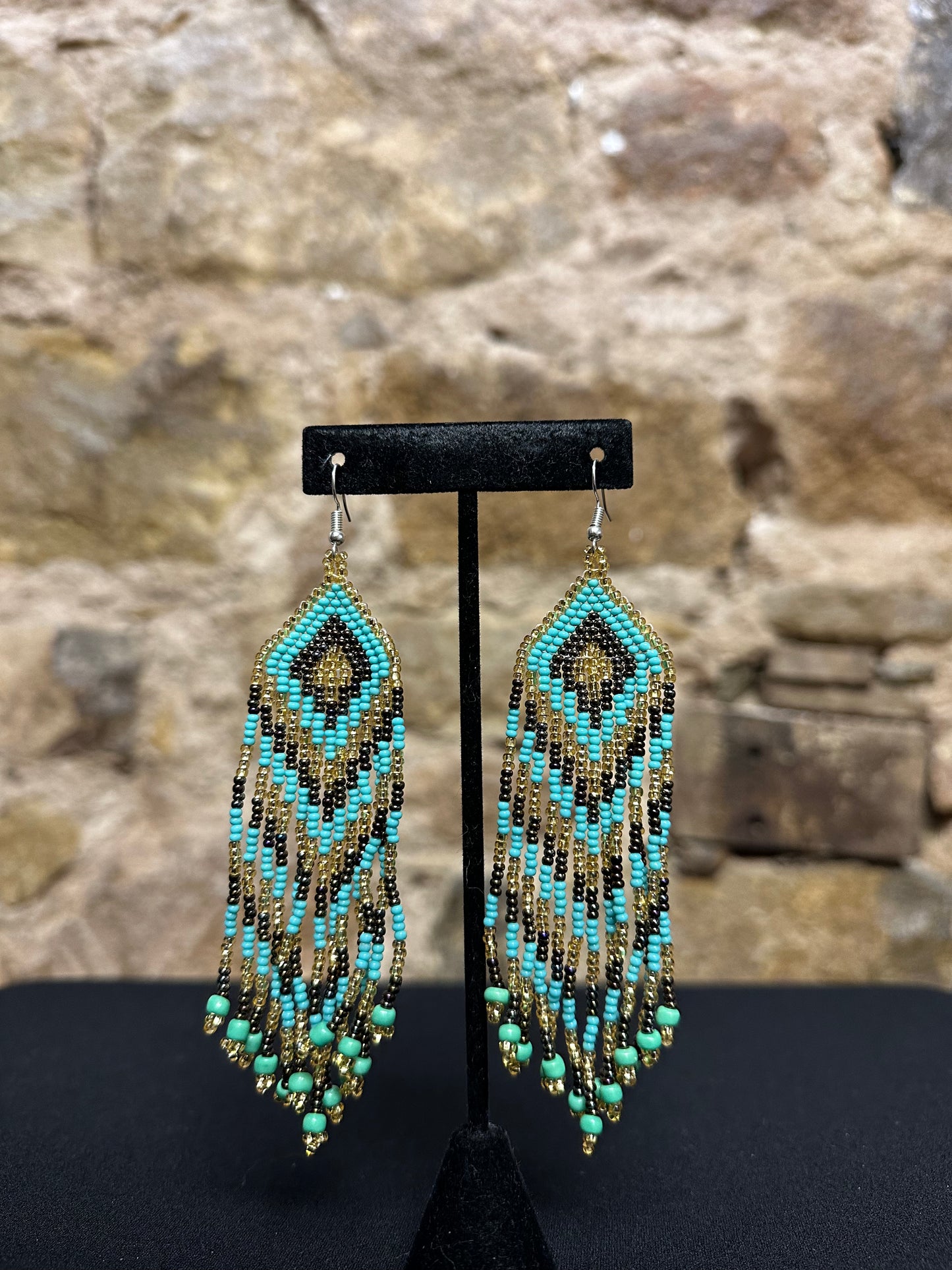 Teepee Beaded Earrings Design