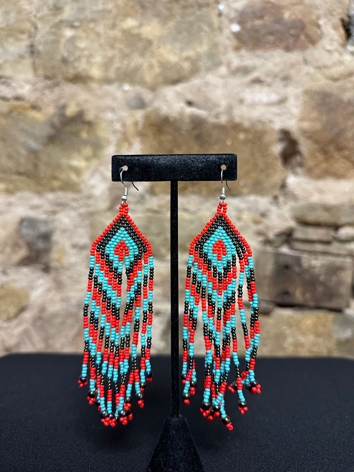 Teepee Beaded Earrings Design