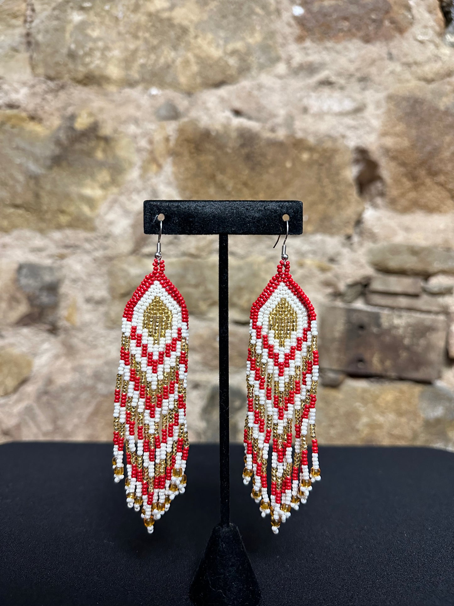 Teepee Beaded Earrings Design