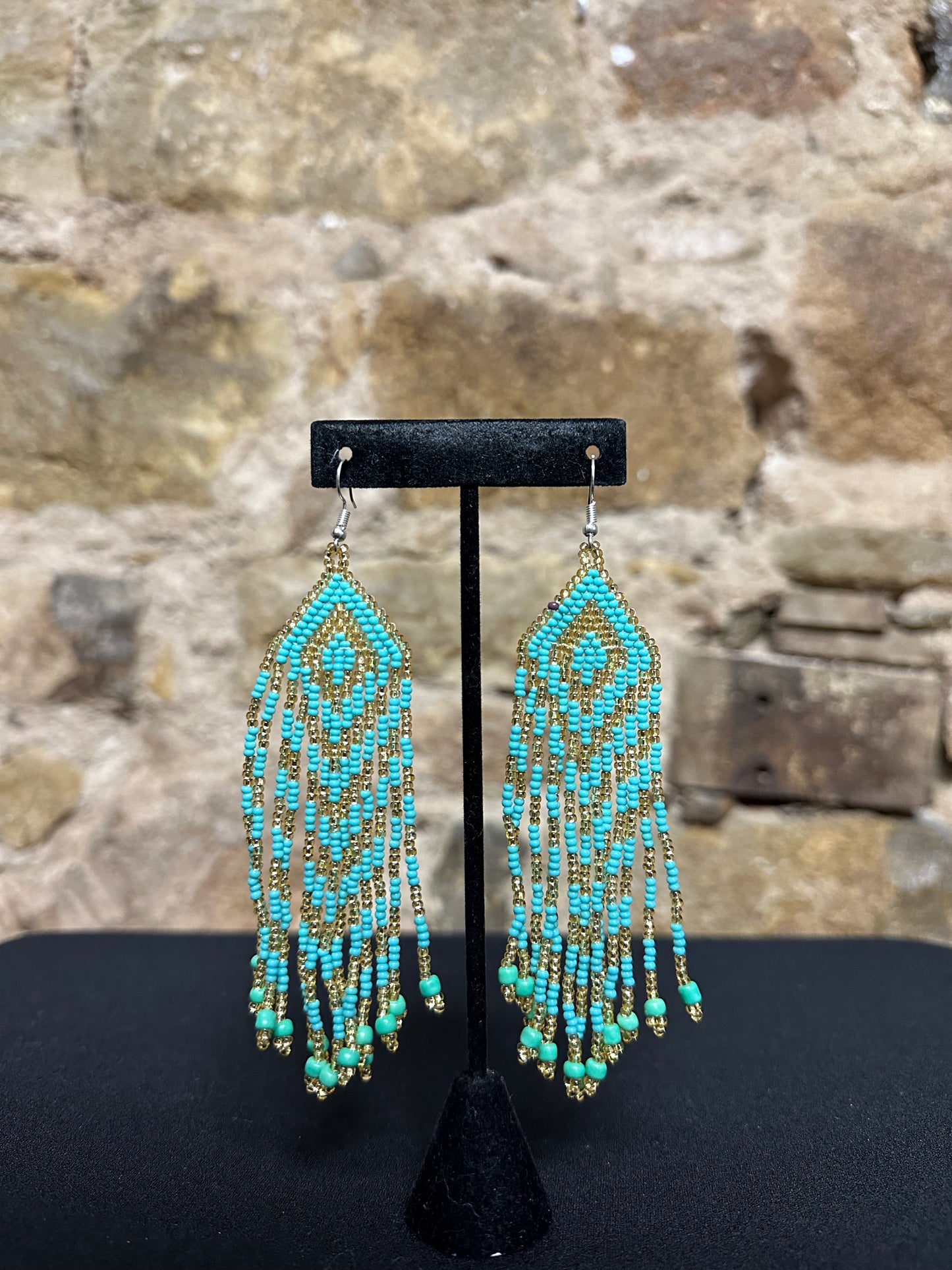 Teepee Beaded Earrings Design