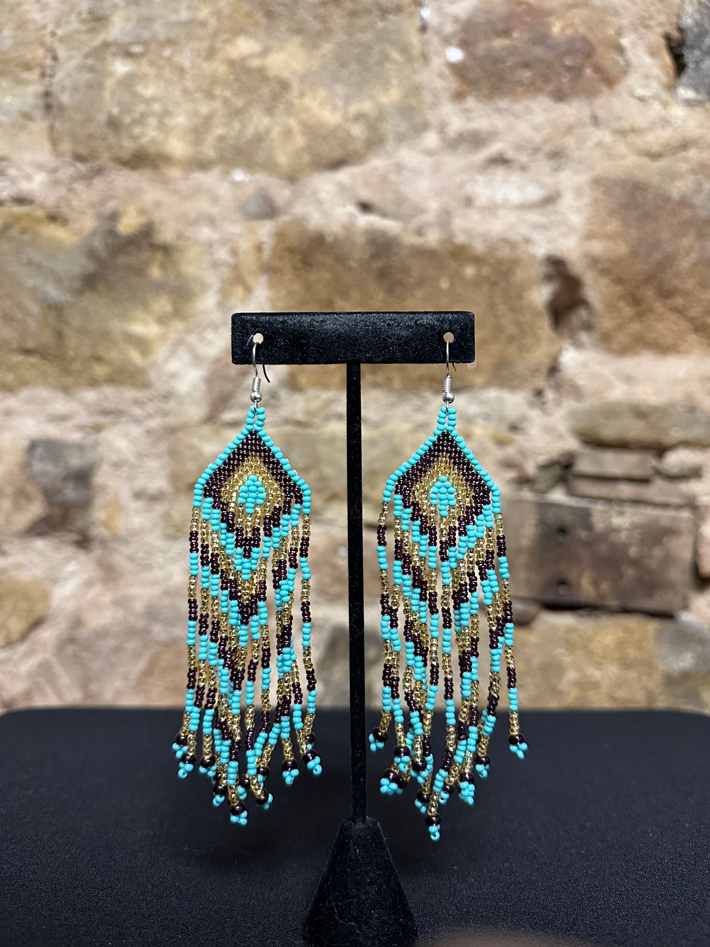 Teepee Beaded Earrings Design