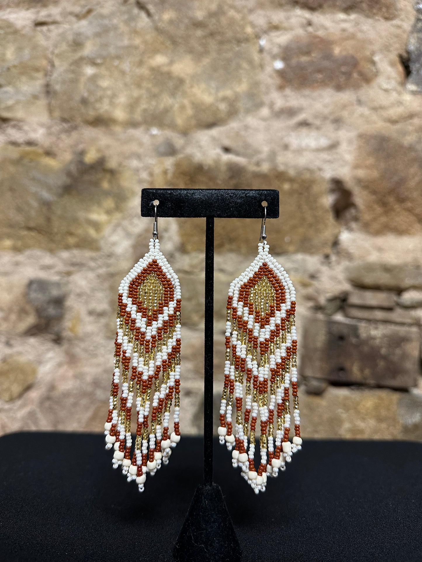 Teepee Beaded Earrings Design