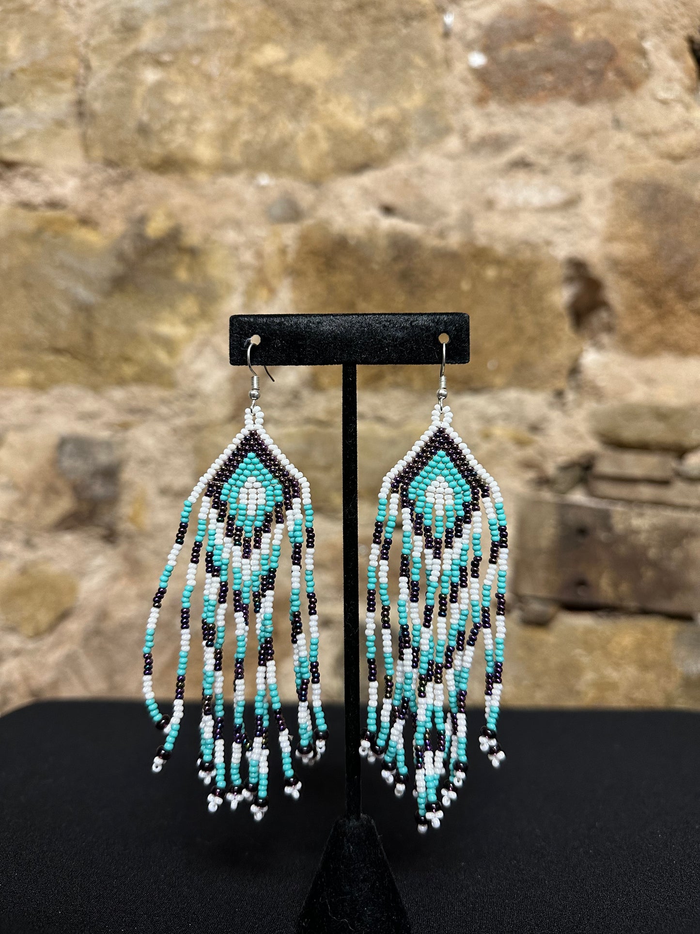 Teepee Beaded Earrings Design